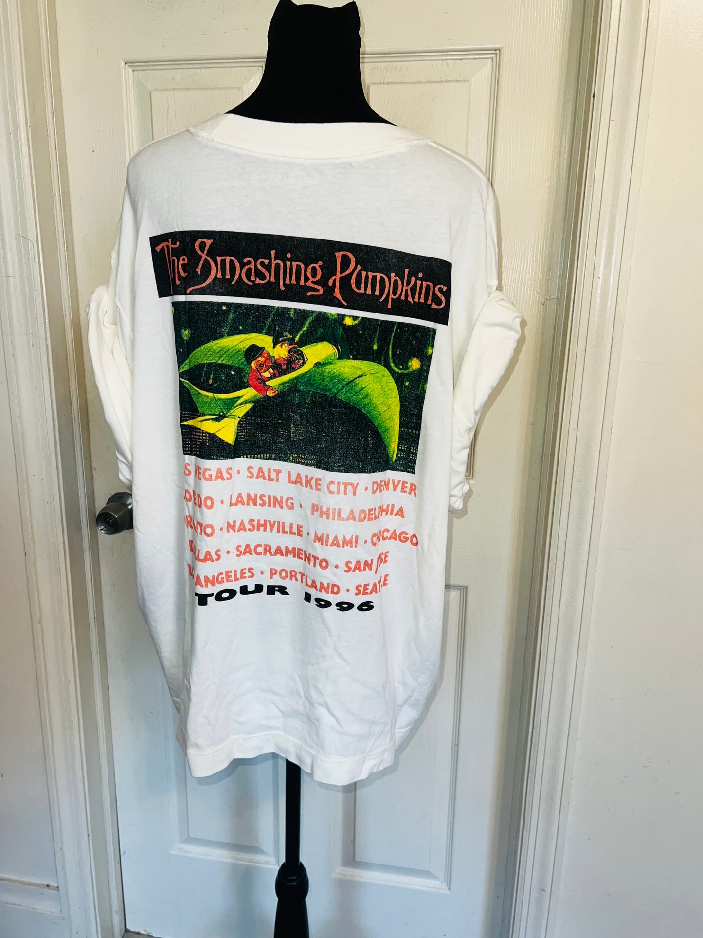 The Smashing Pumpkins Double Sided Oversized Distressed Tee