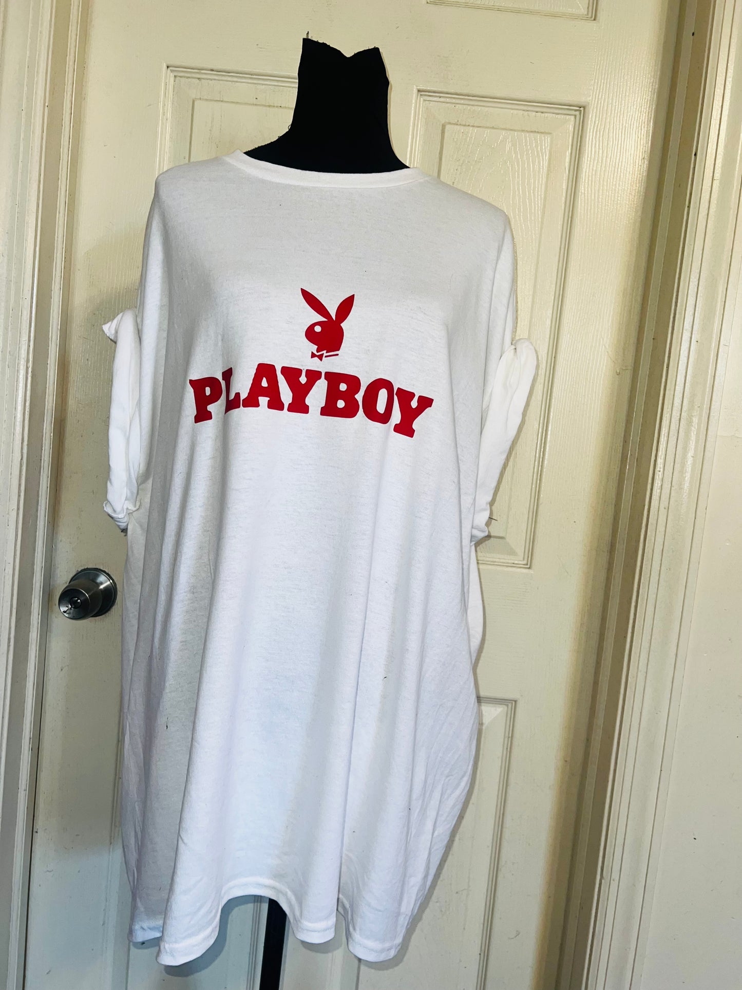 Playboy Double Sided Oversized Distressed Tee