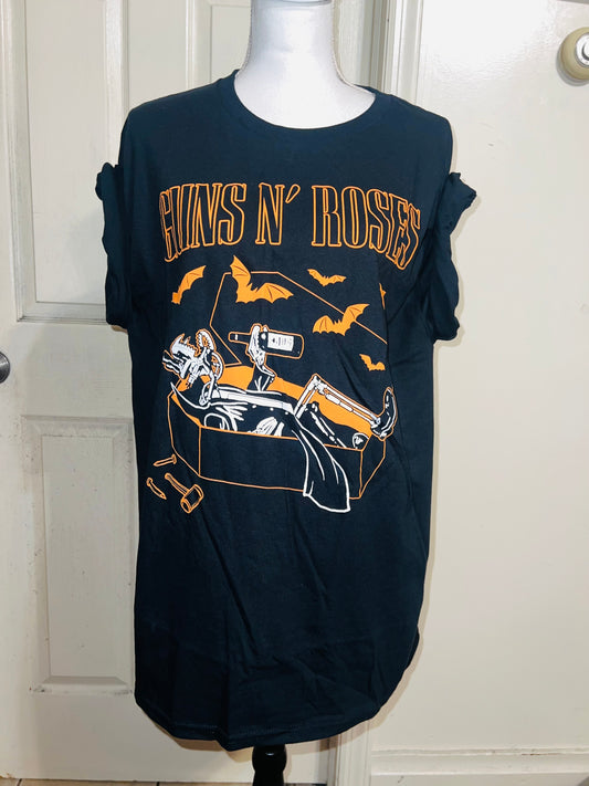 Guns n Roses Halloween Oversized Distressed Tee