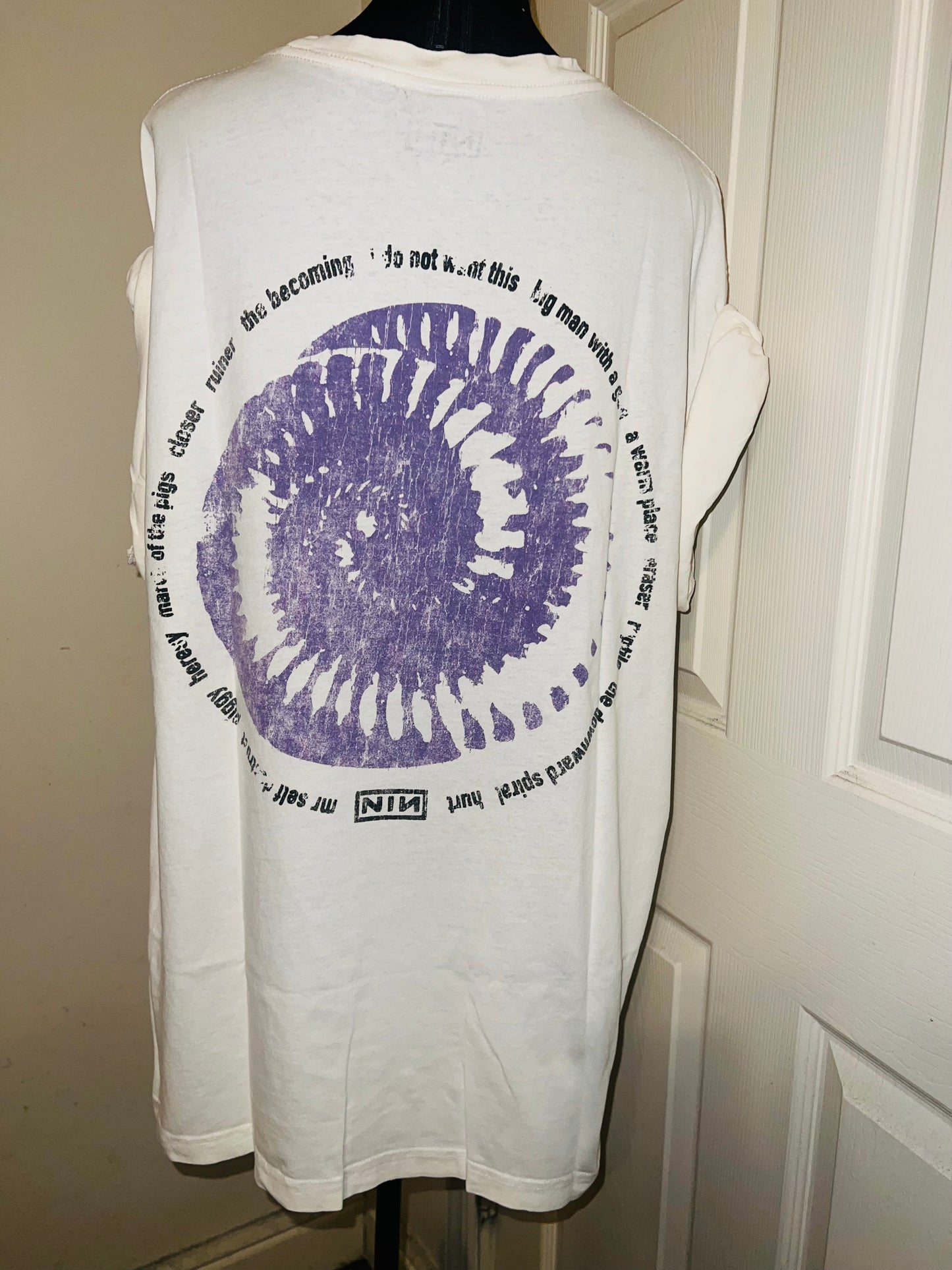 Nine Inch Nails Double Sided Oversized Distressed Tee