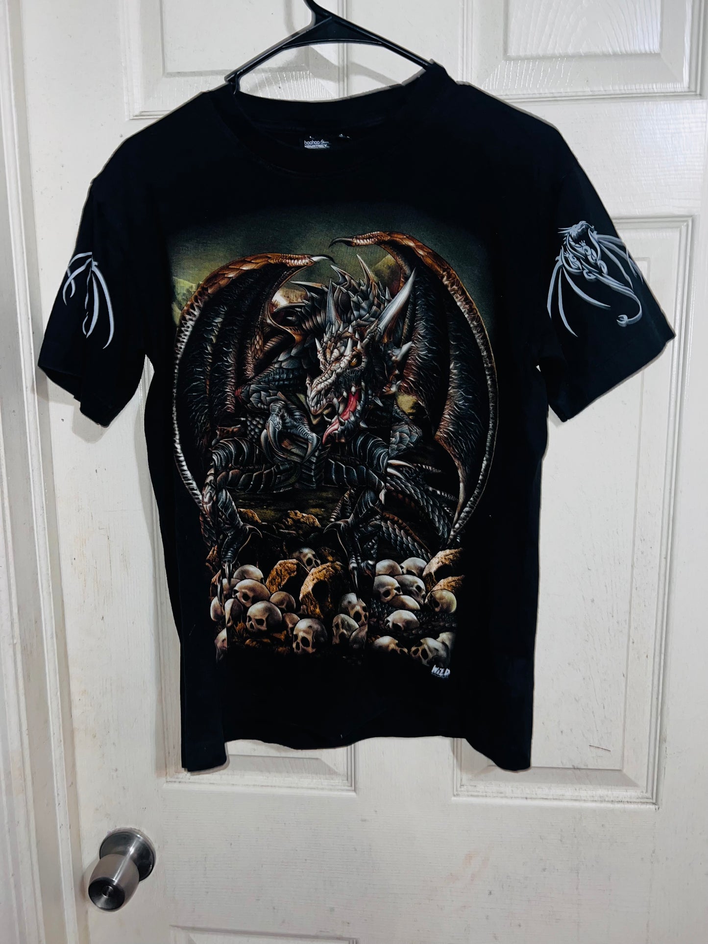 Dragon & Skulls Double Sided Vintage Oversized Tee