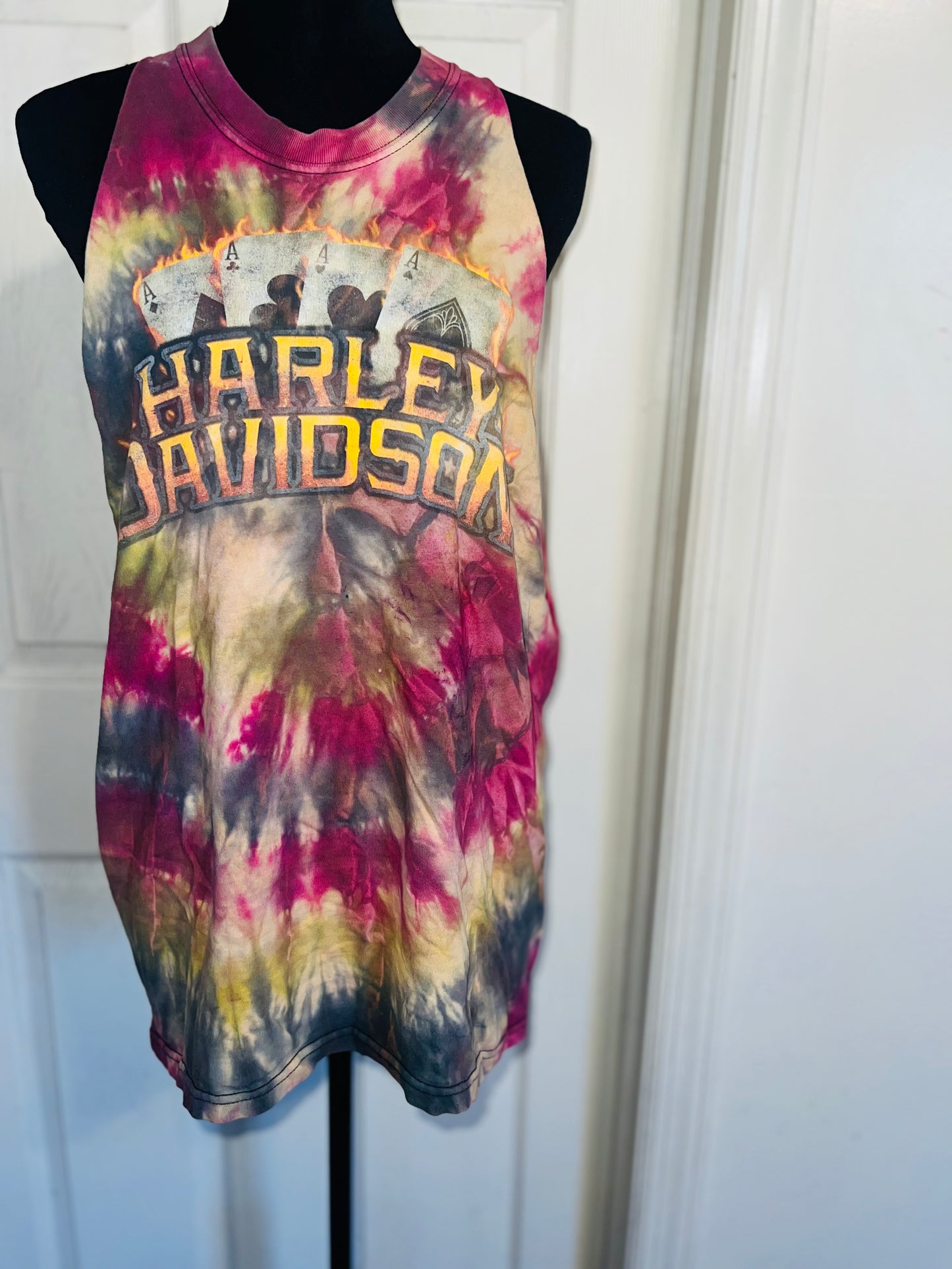 Harley Davidson Double Sided Oversized Distressed Tank