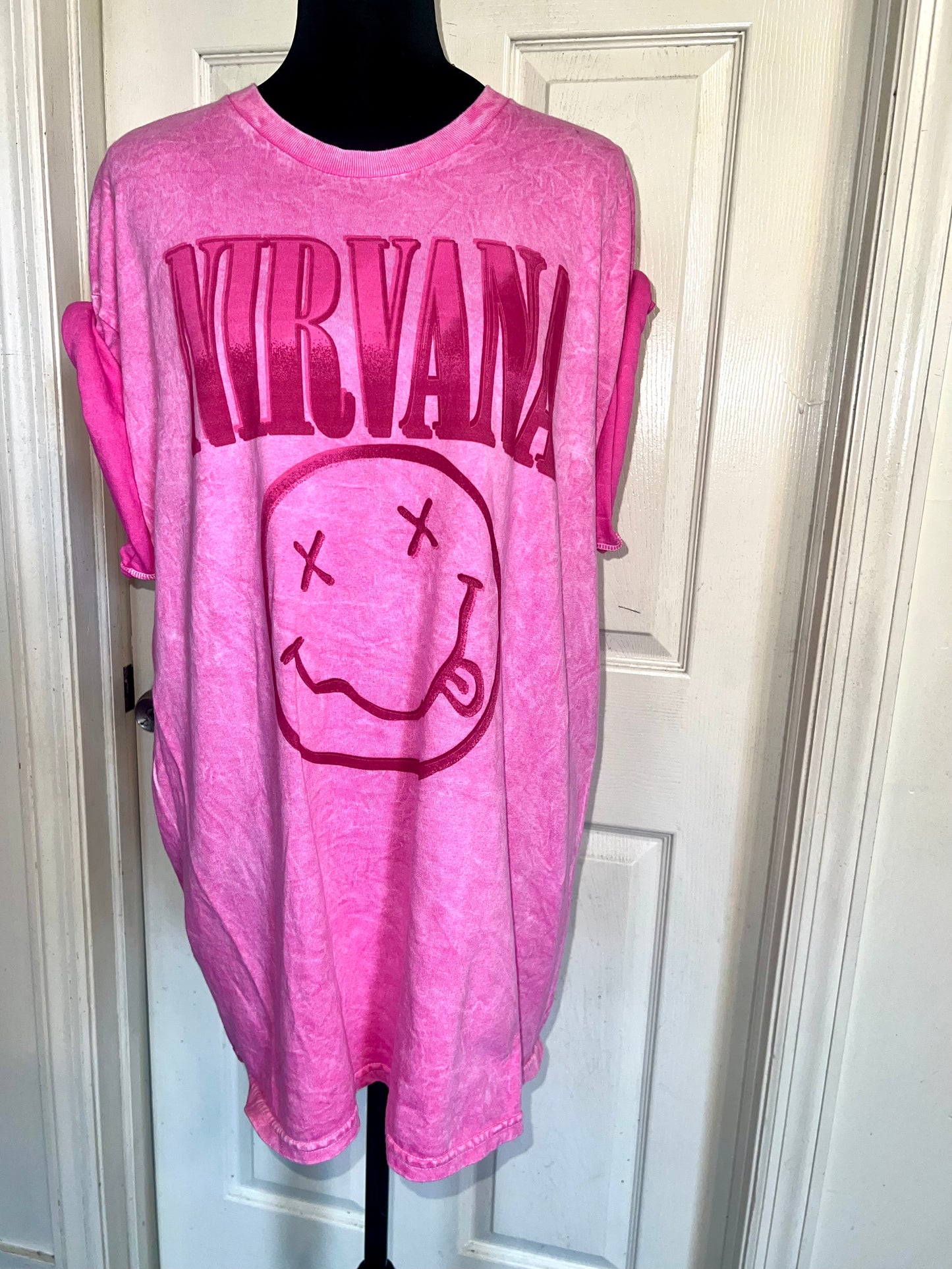 Nirvana Oversized Distressed Tee