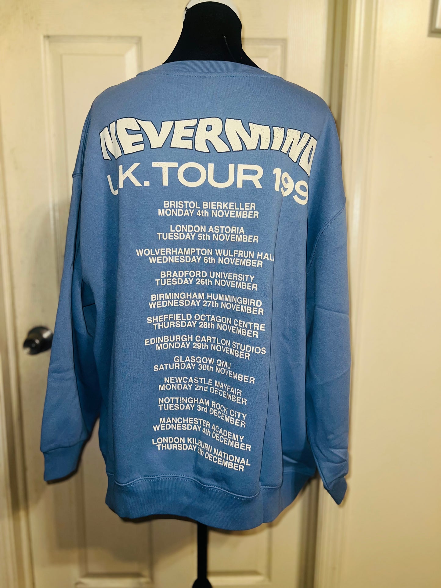 Nirvana Double Sided Oversized Distressed Sweatshirt