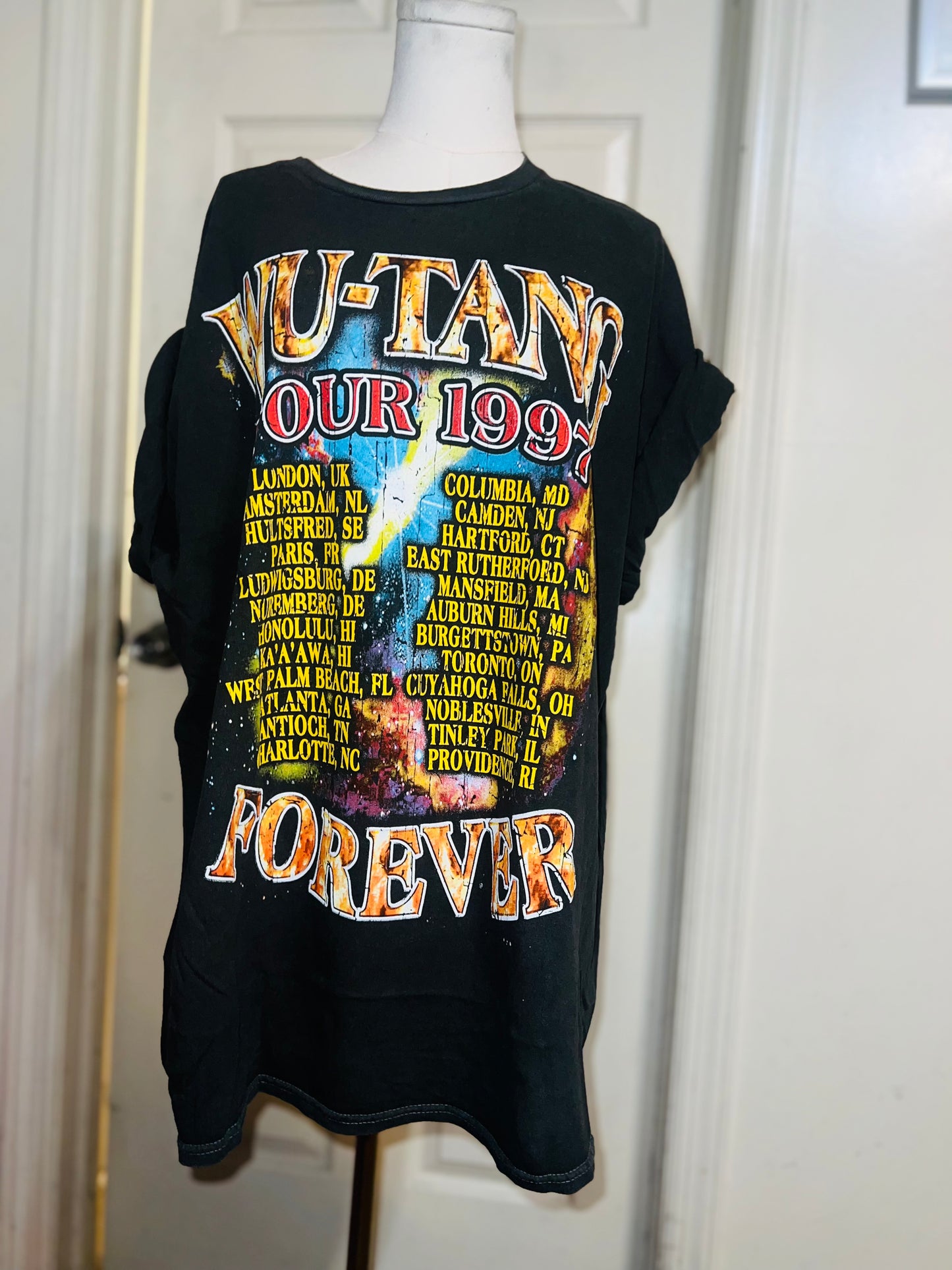 Wu-Tang Clan Tour Oversized Distressed Tee