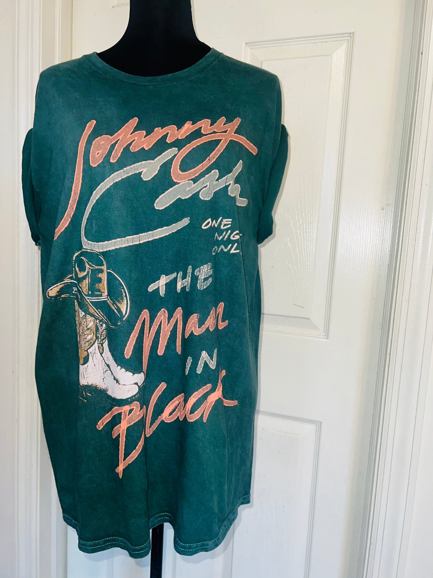 Johnny Cash Oversized Distressed Tee