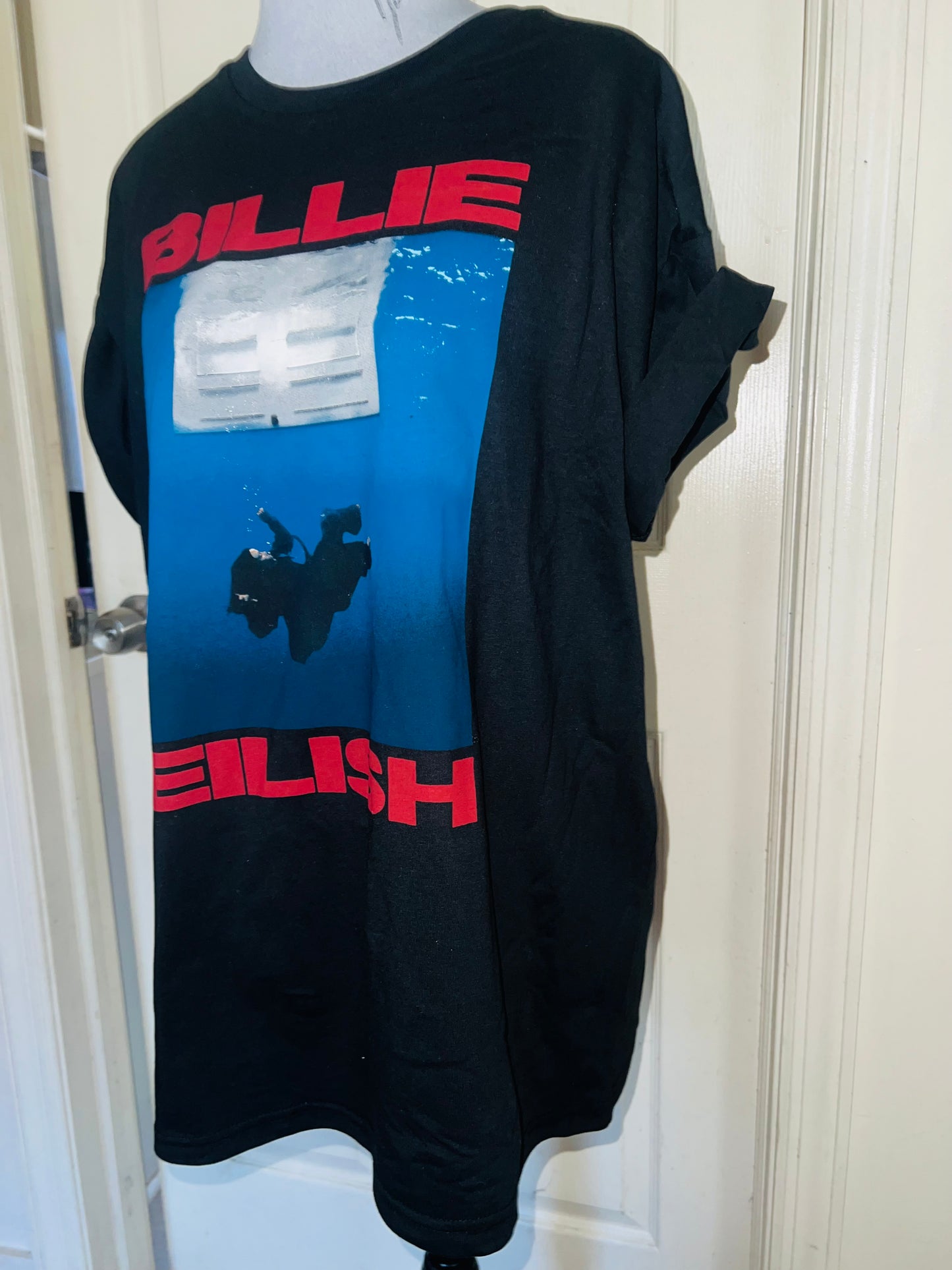 Billie Eilish Hit Me Hard & Soft Oversized Distressed Tee