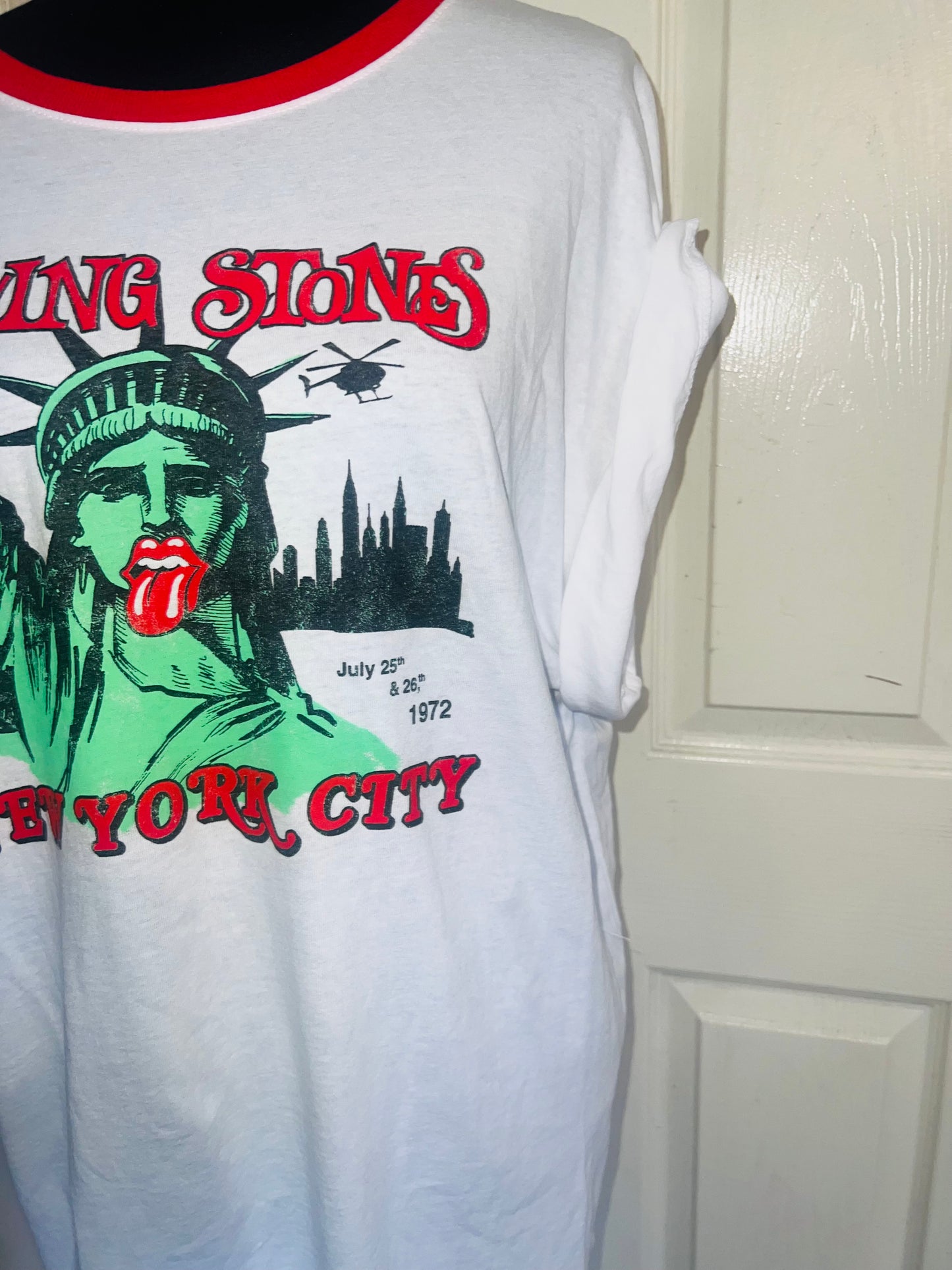 Rolling Stones Oversized Distressed Ted