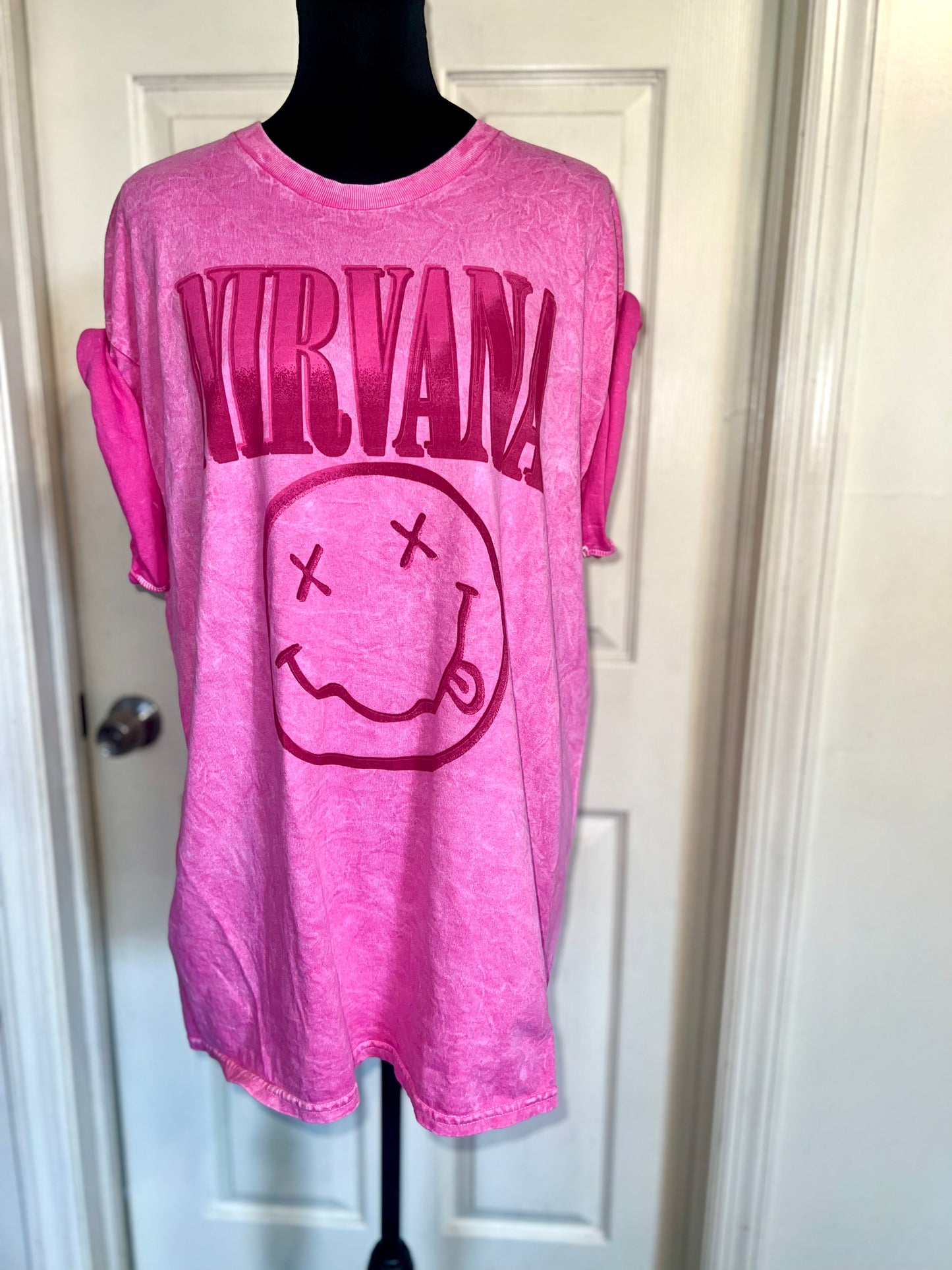 Nirvana Oversized Distressed Tee