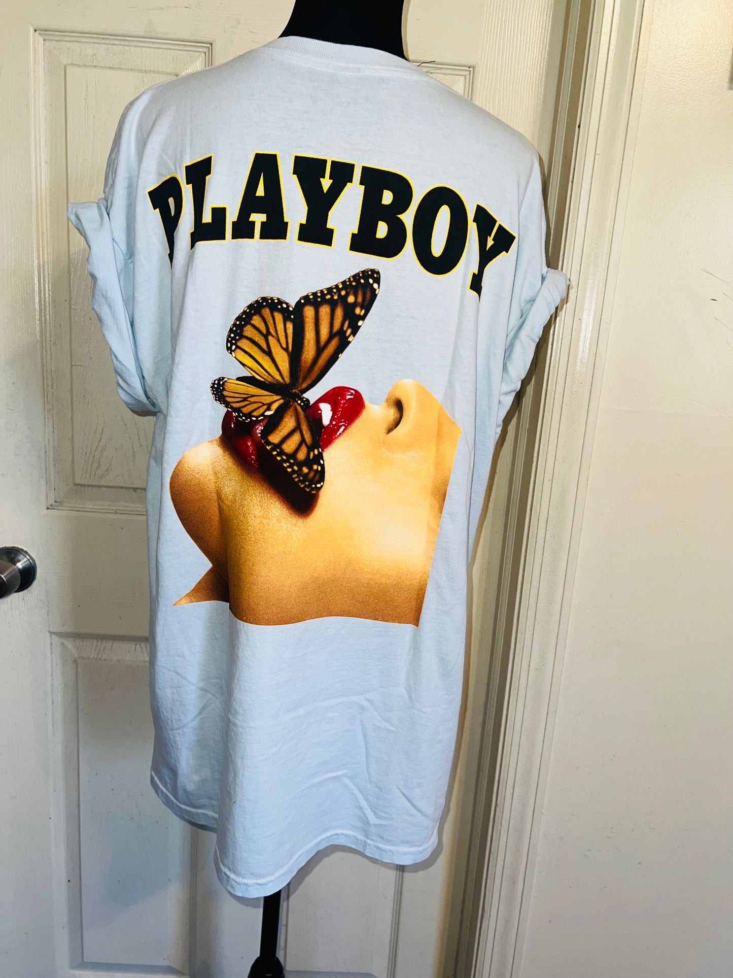 Playboy Double Sided Oversized Distressed Tee