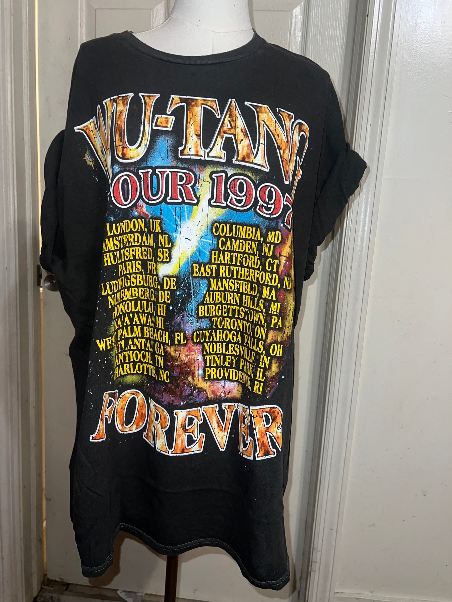 Wu-Tang Clan Tour Oversized Distressed Tee