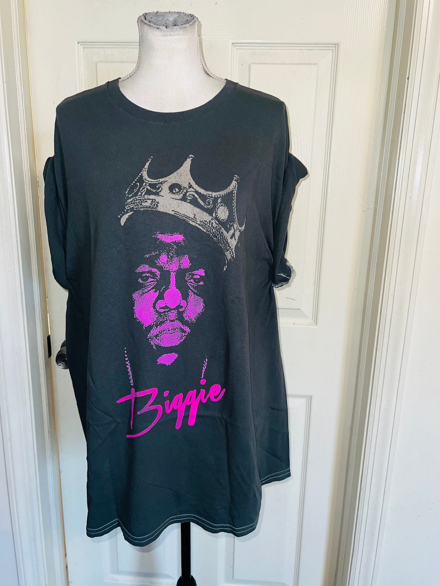 Biggie Smalls Double Sided Oversized Distressed Tee