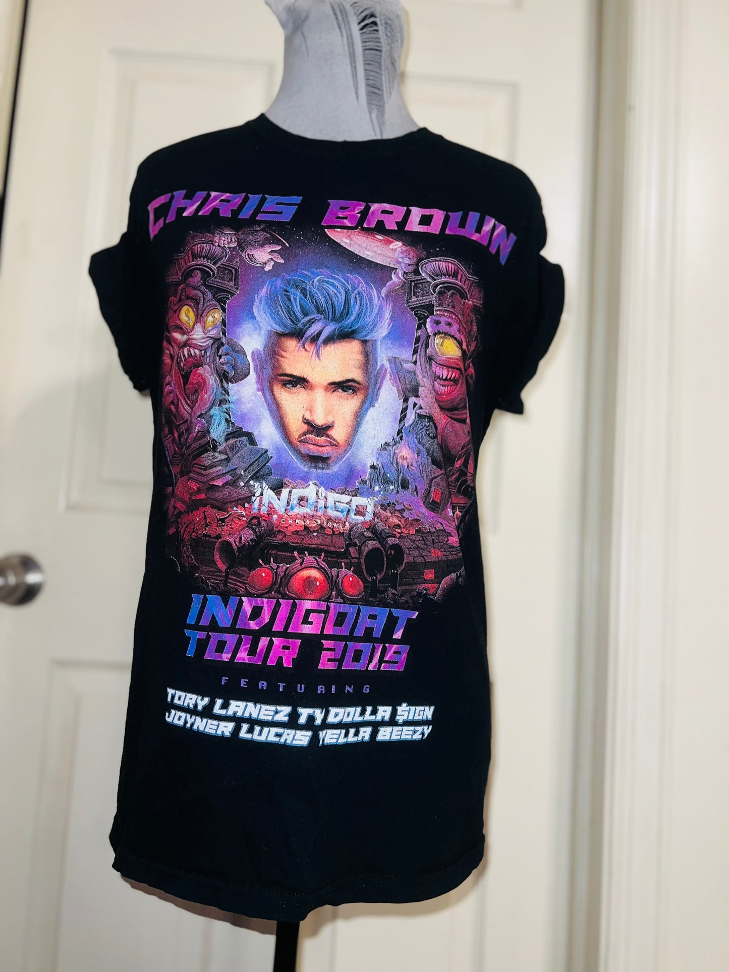 Chris Brown 2019 Double Sided Tour Distressed Tee