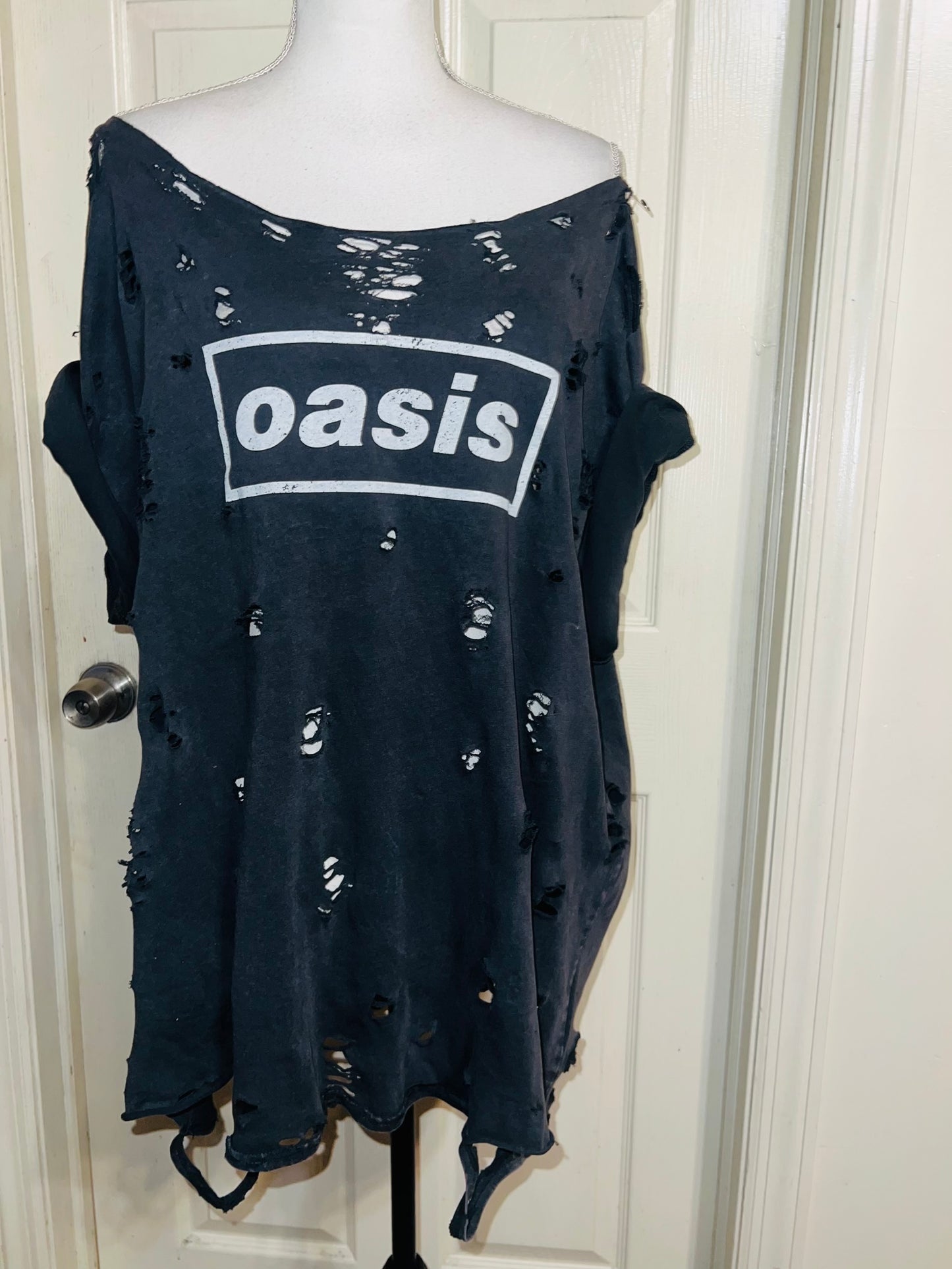 Oasis Double Sided Oversized Distressed Tee