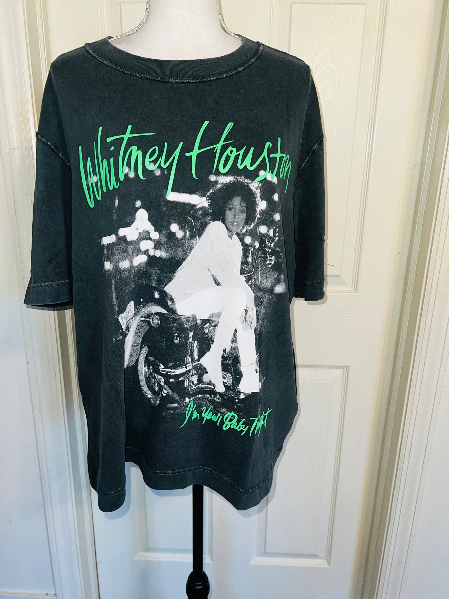 Whitney Houston Double Sided Oversized Distressed Tee