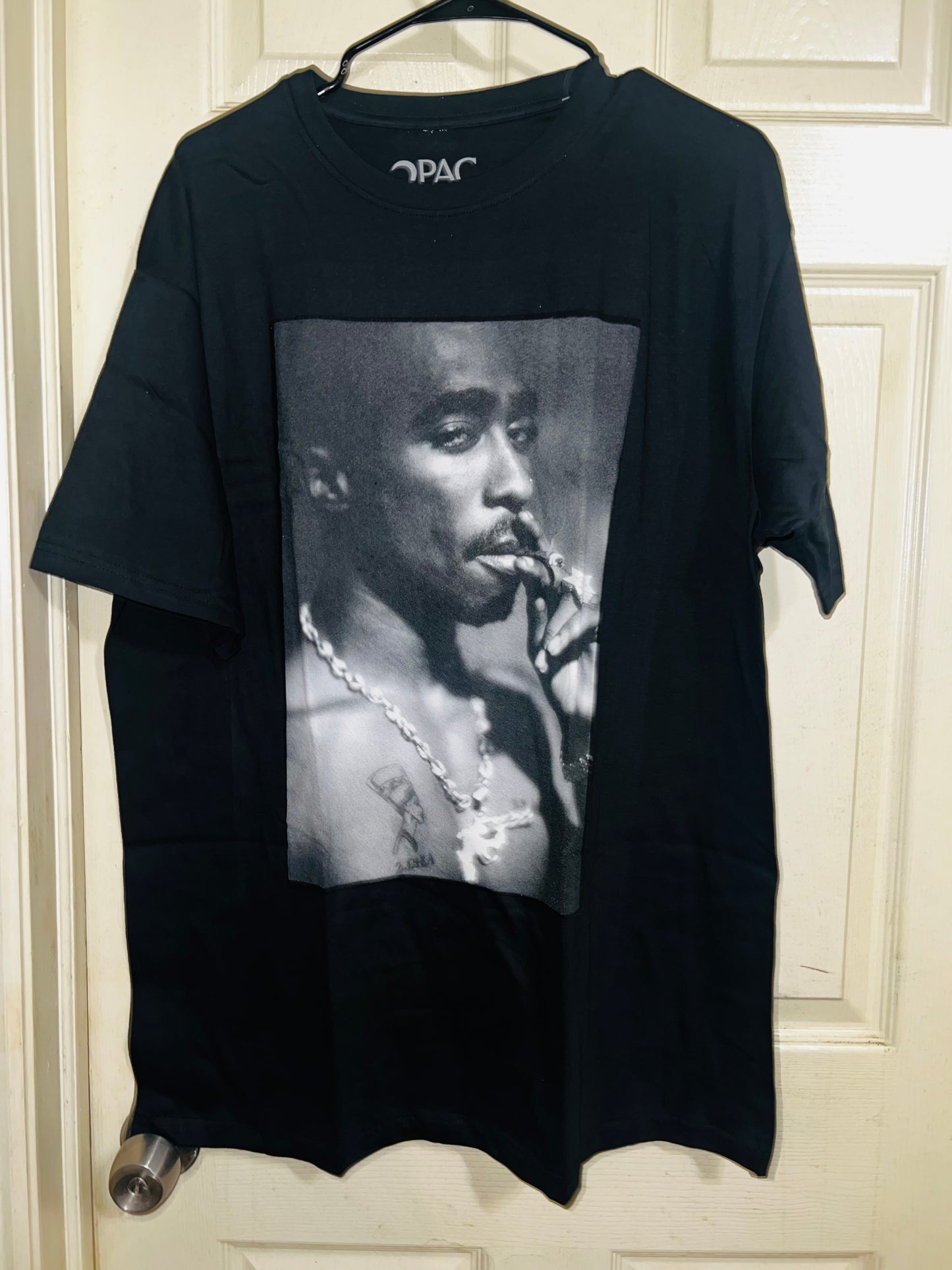 Tupac Portrait Oversized Distressed Tee