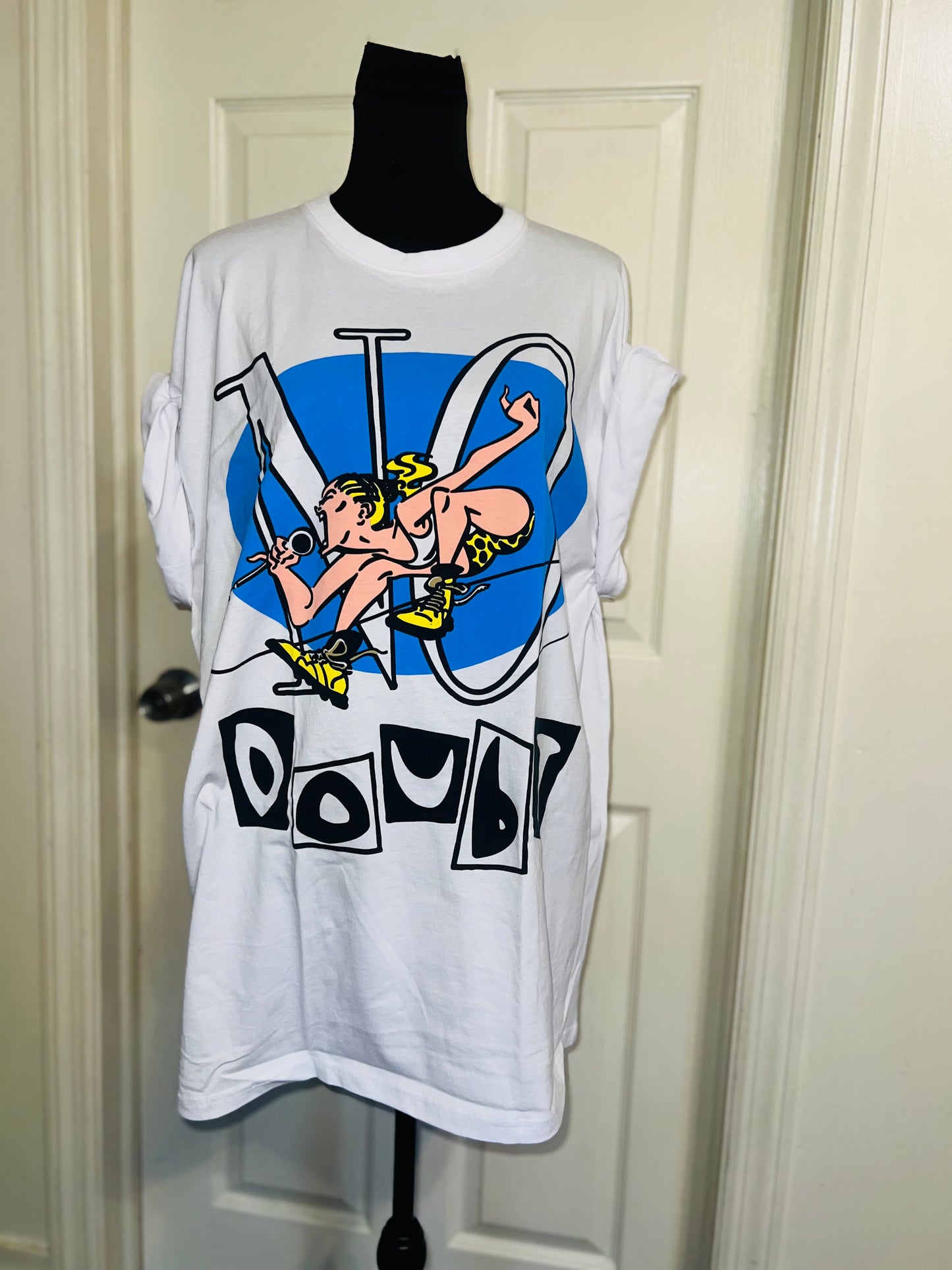 No Doubt Oversized Distressed Tee