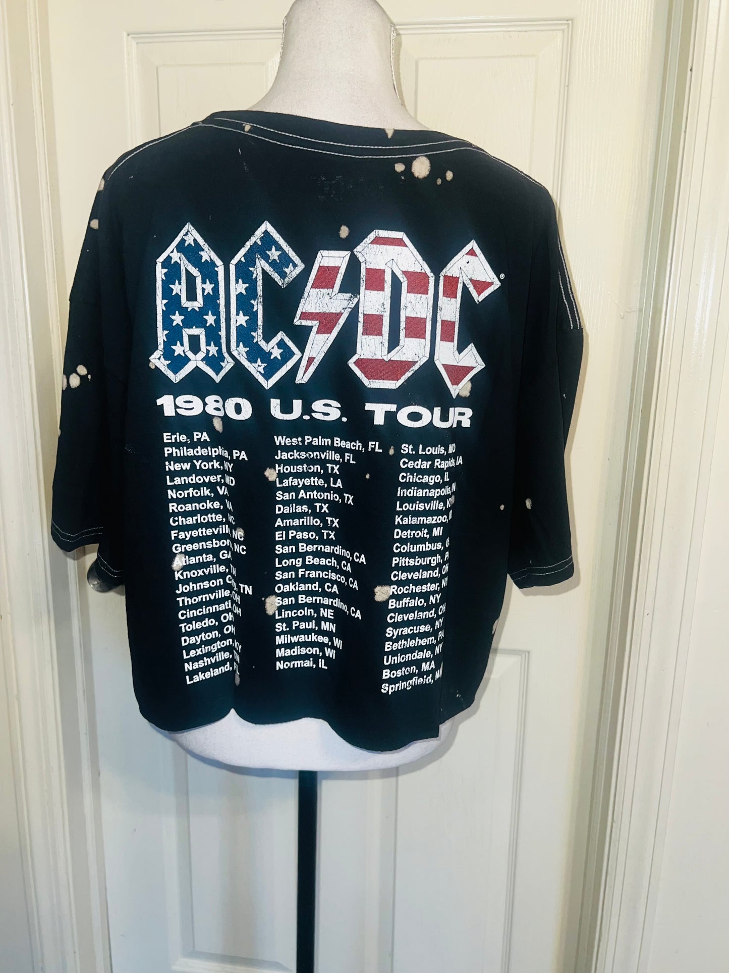 AC/DC Oversized Distressed Tee