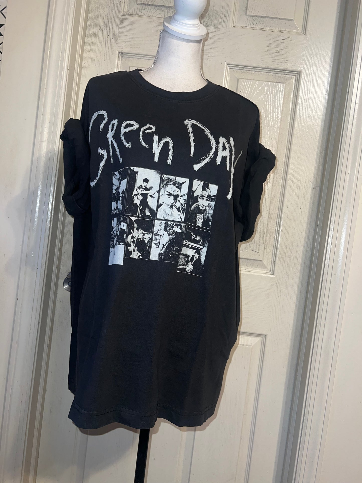 Green Day Oversized Distressed Tee