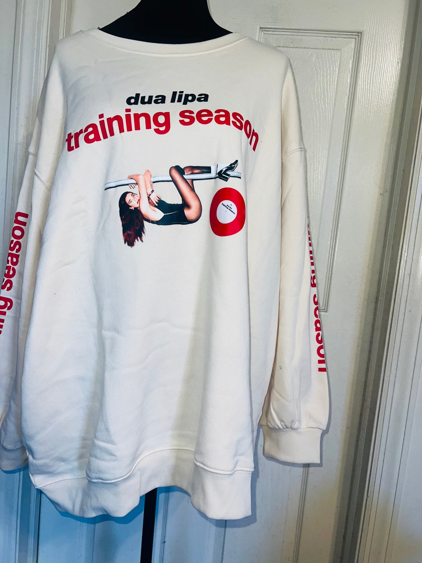 Dua Lipa Oversized Distressed Sweatshirt