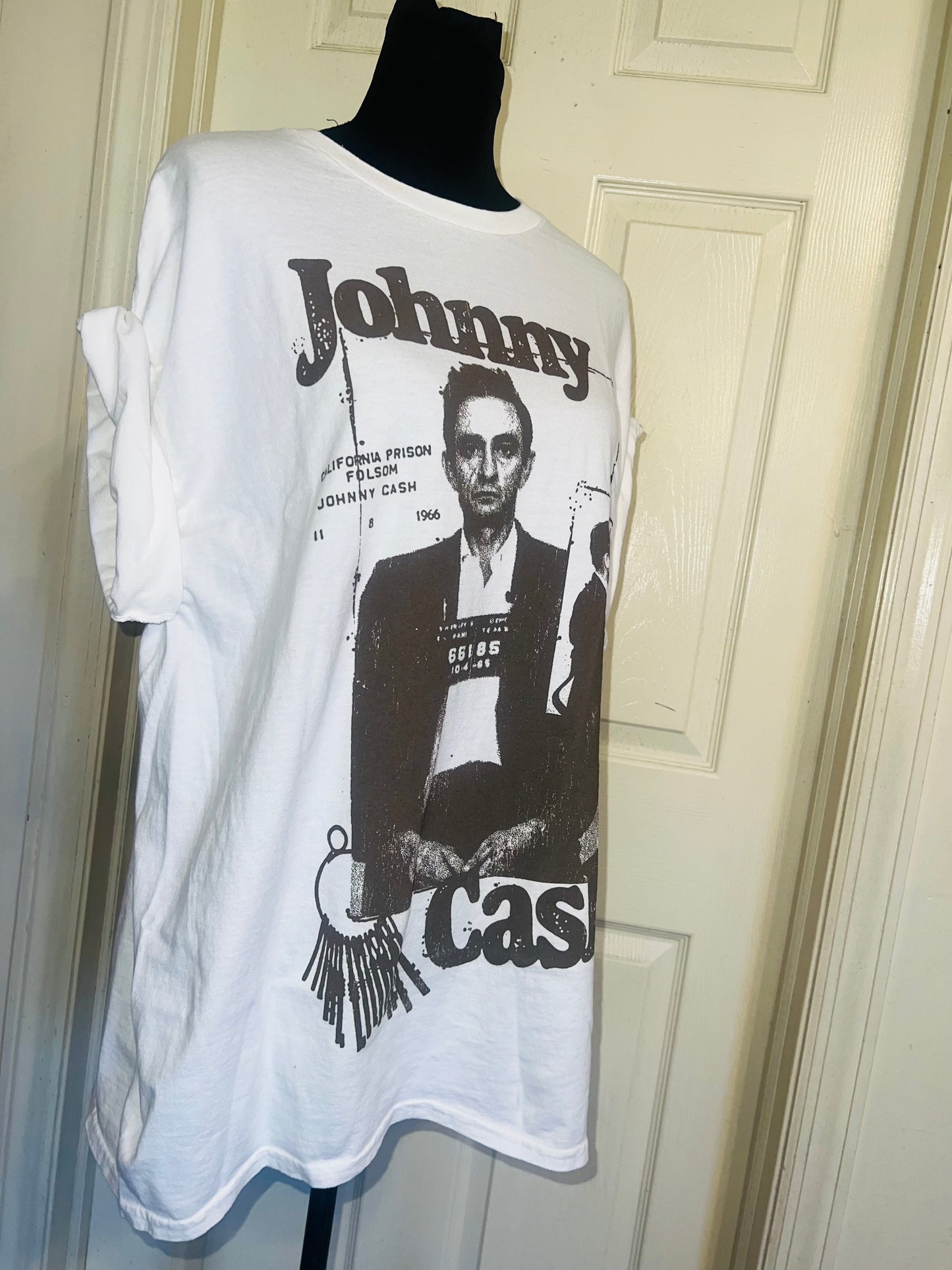 Johnny Cash Oversized Distressed Tee