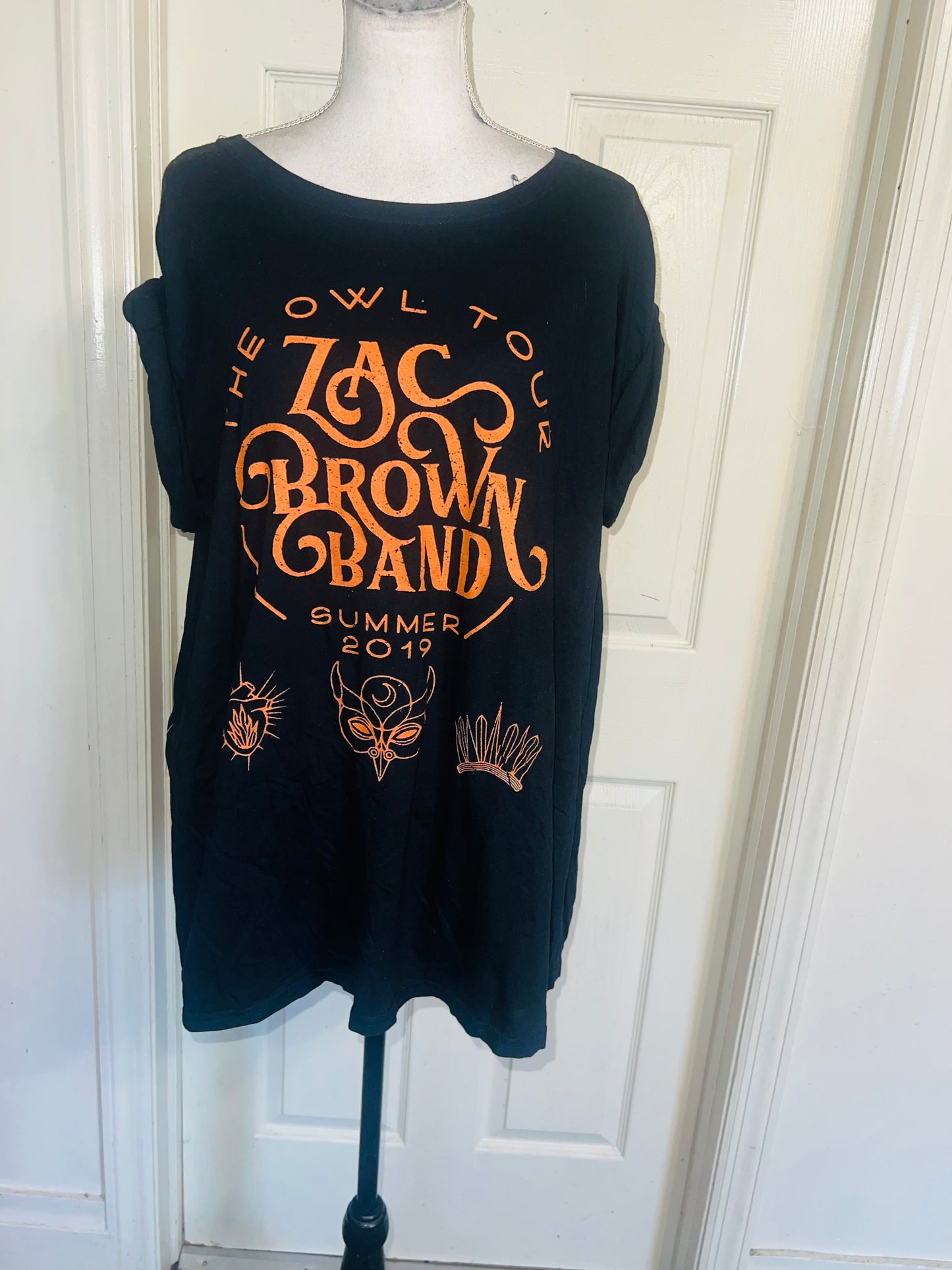 Zac Brown Band Double Sides Oversized Distressed Tee