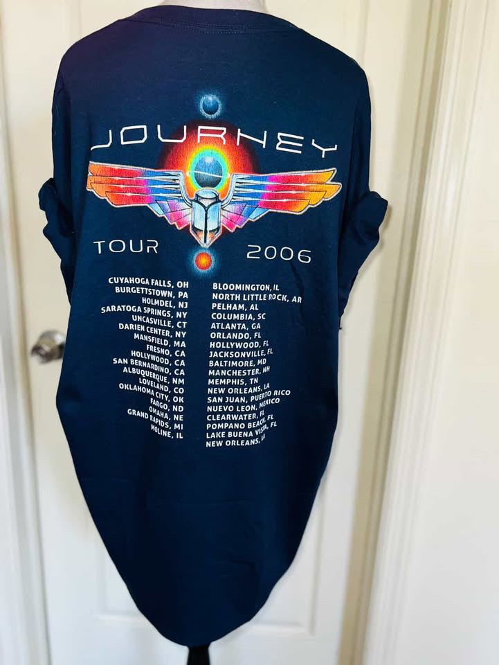 Journey Double Sided Oversized Distressed Tee