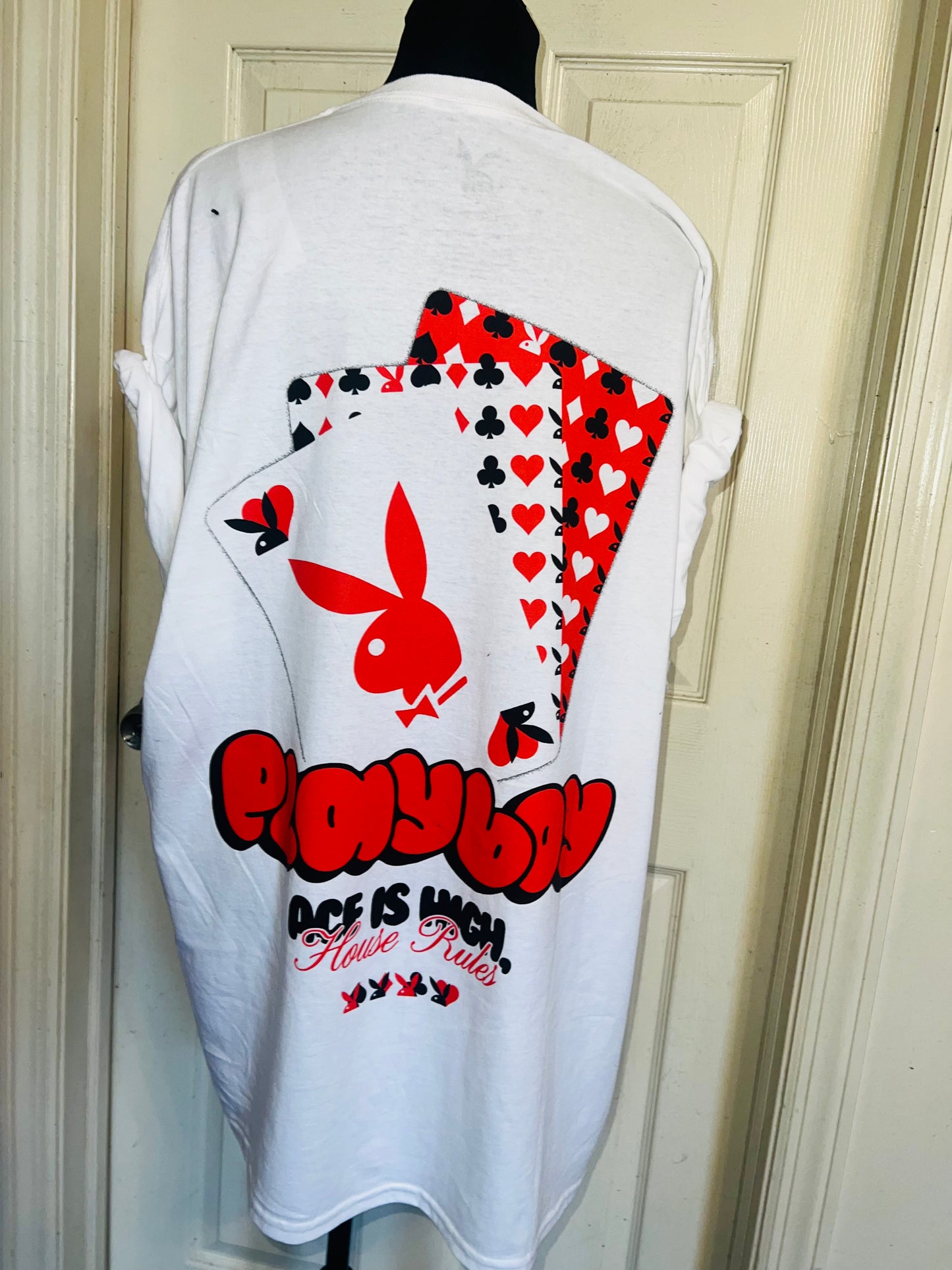 Playboy Double Sided Oversized Distressed Tee
