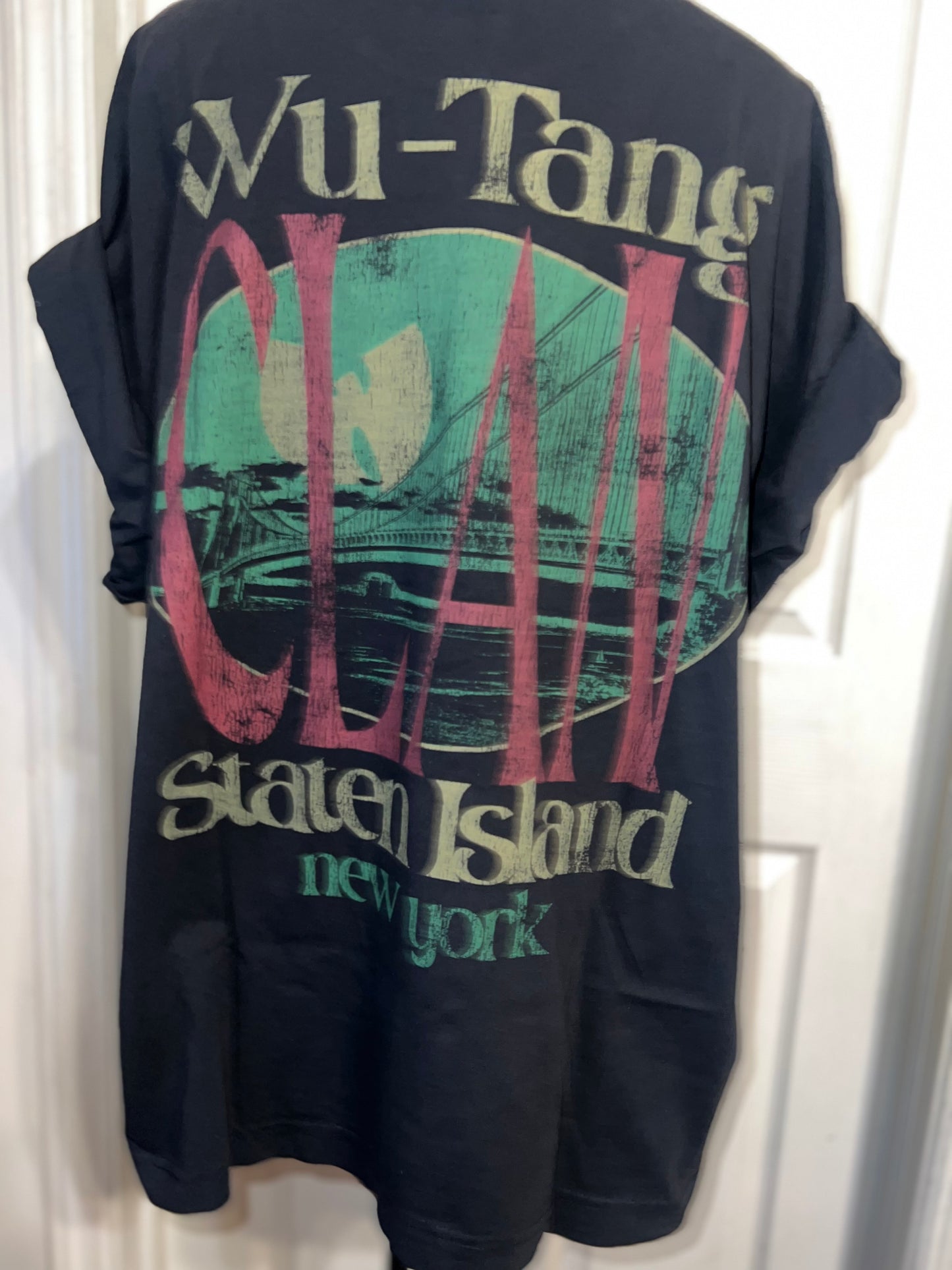 Wu-Tang Clan Double Sided Oversized Distressed Tee