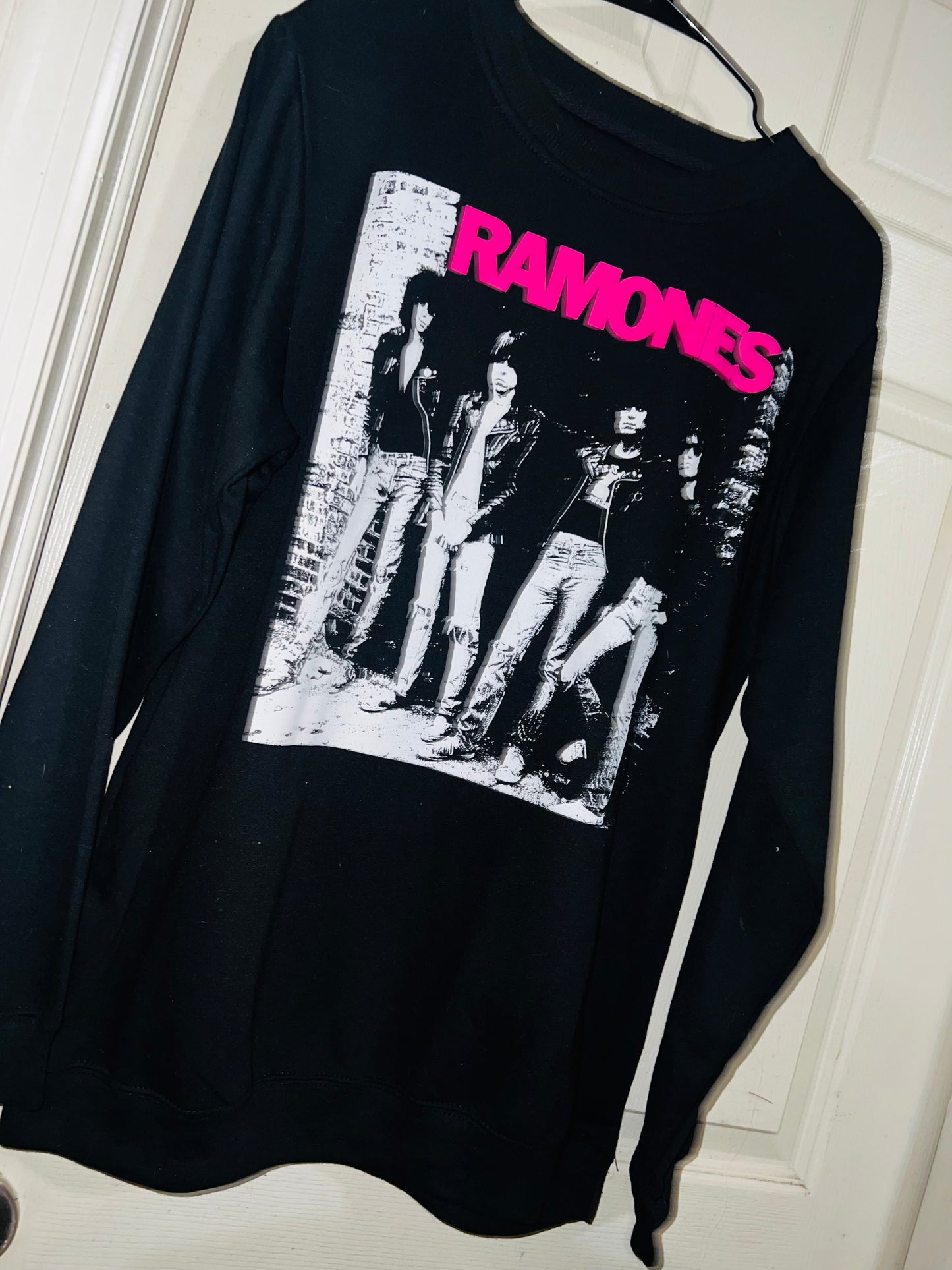 Ramones Oversized Distressed Sweatshirt