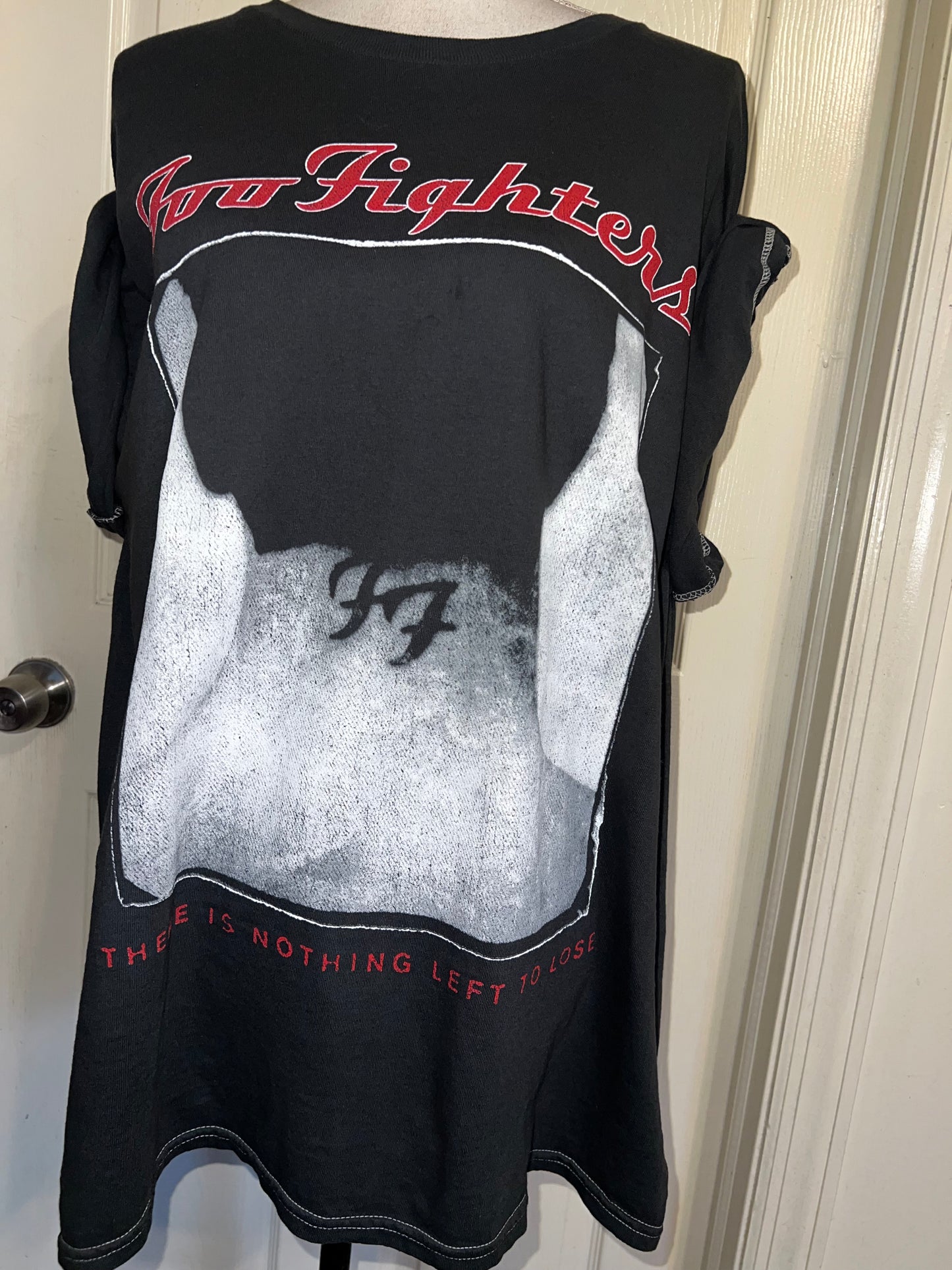 Foo Fighters Double Sided Oversized Distressed Tee