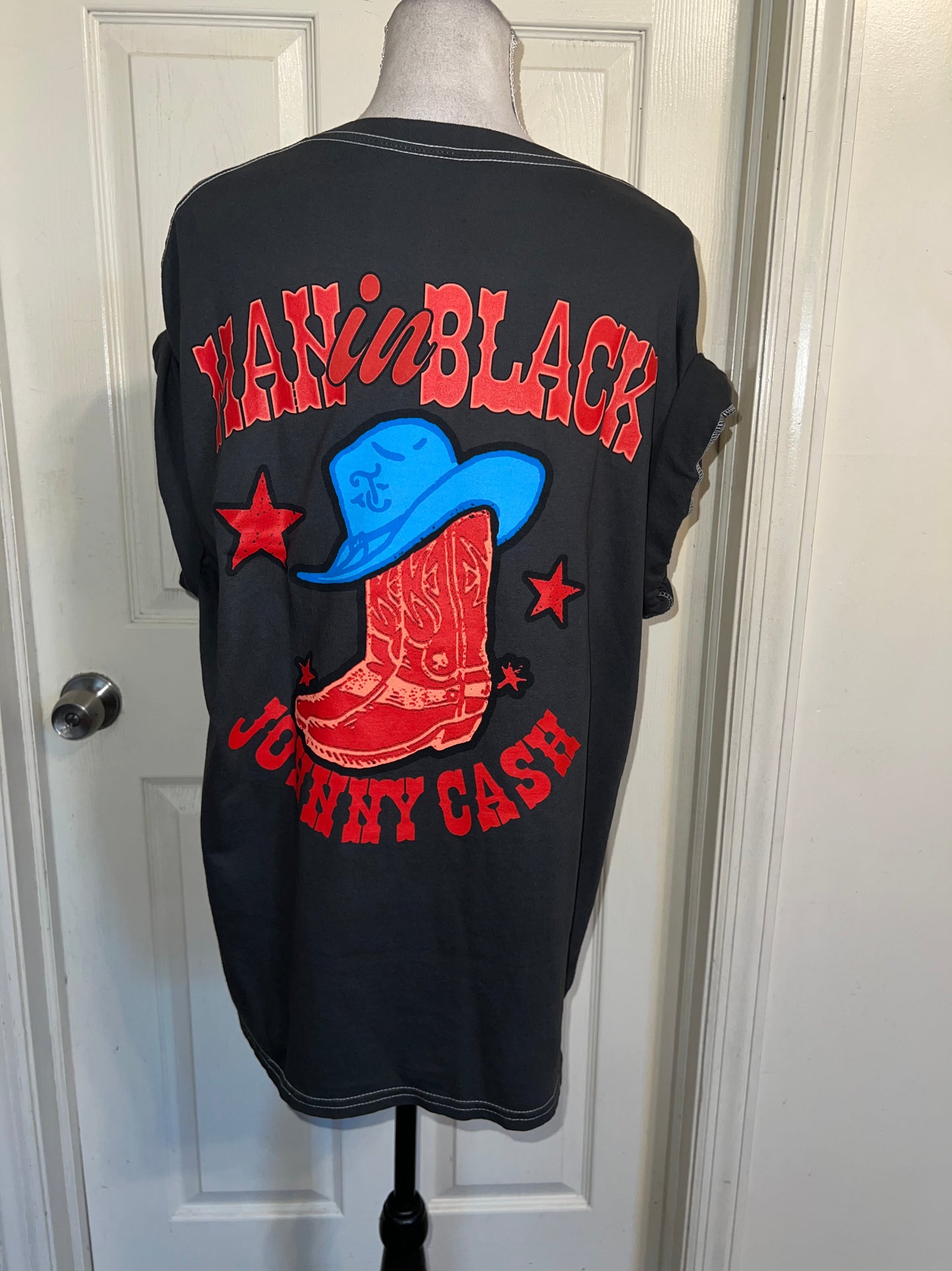 Johnny Cash Double Sided Oversized Distressed Tee