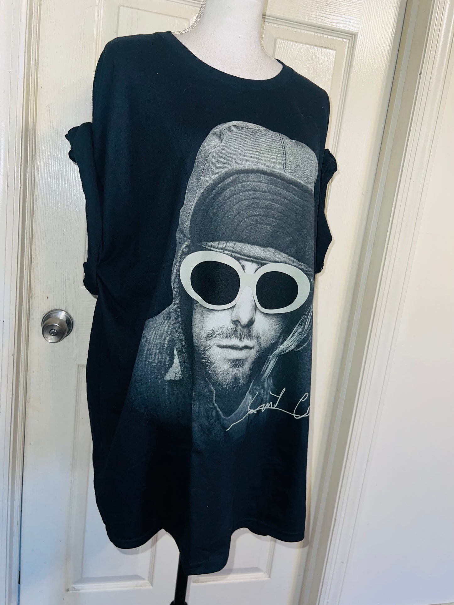 Kurt Cobain Oversized Distressed Tee