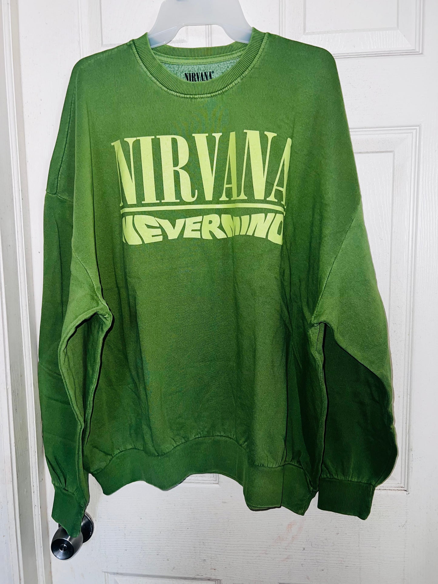 Nirvana Nevermind Oversized Distresed Sweatshirt