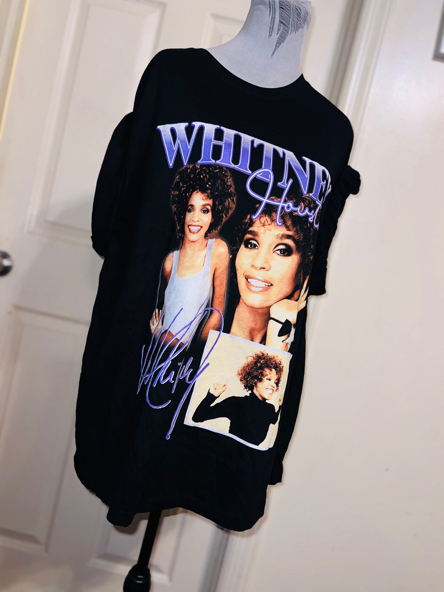 Whitney Houston Oversized Distressed Tee