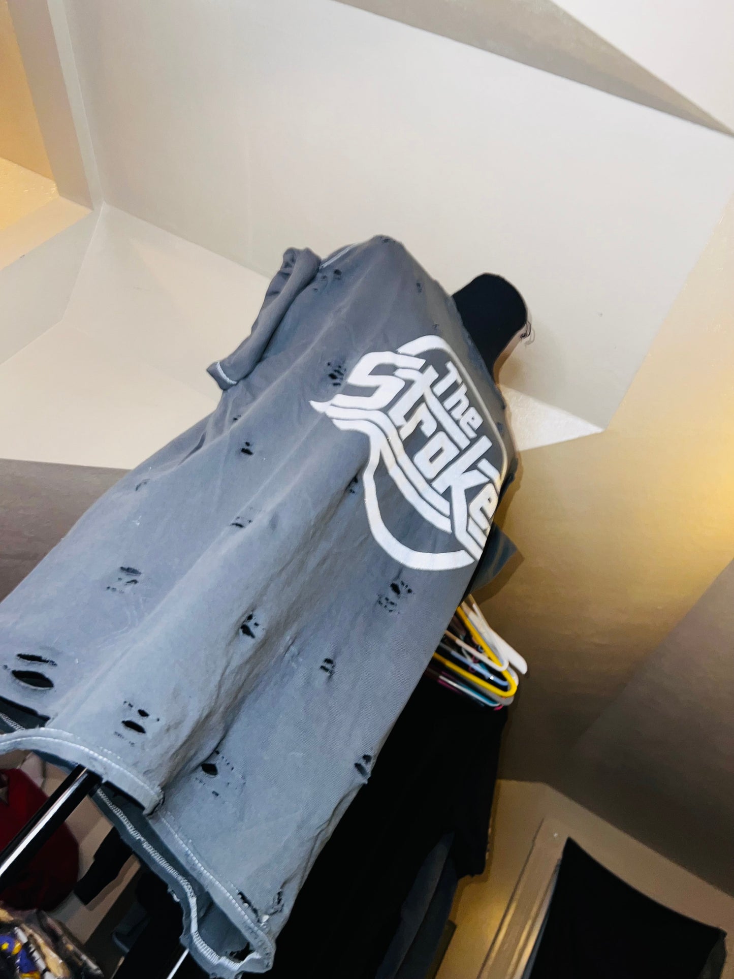 The Strokes Oversized Distressed Tee