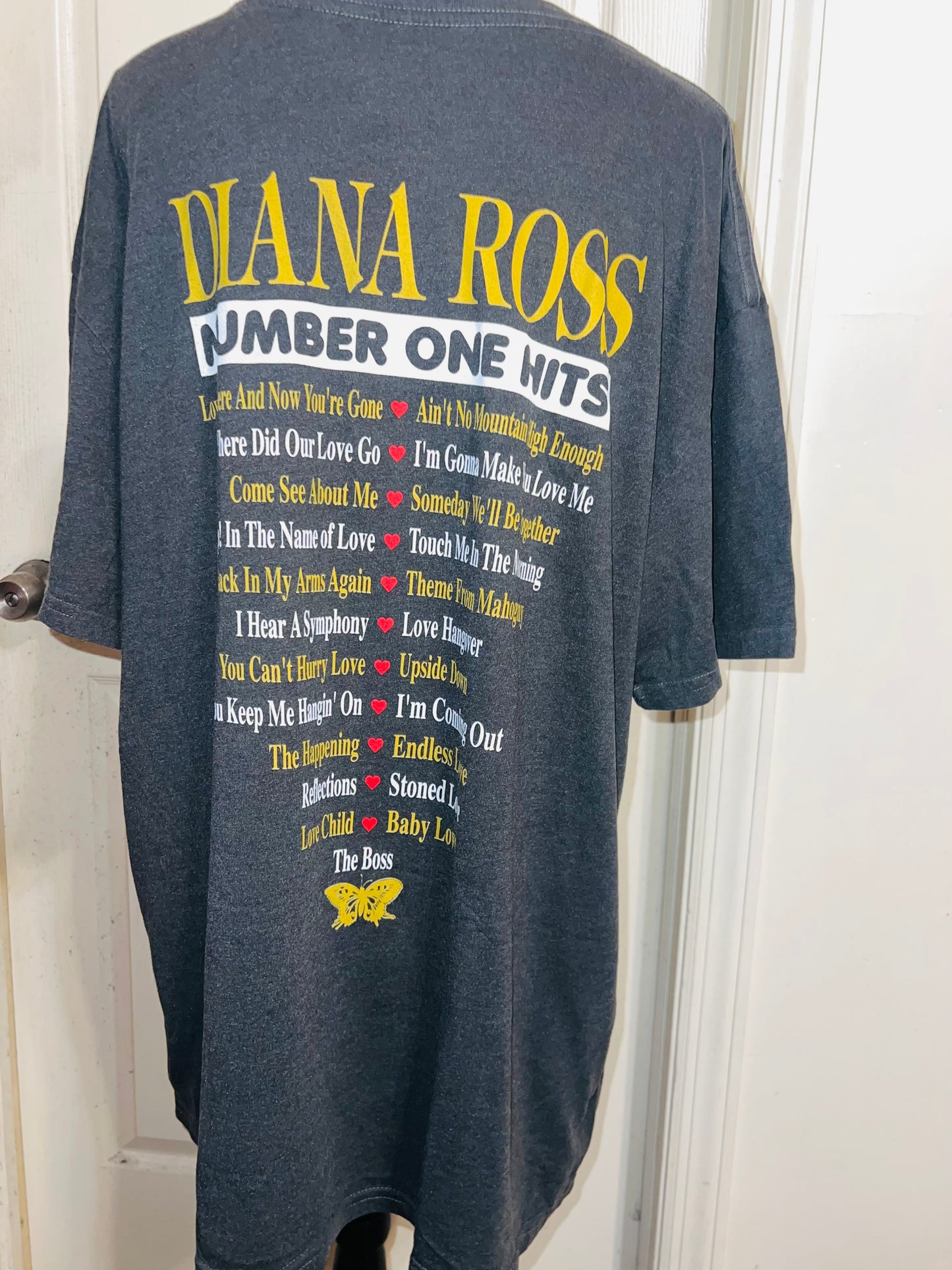 Diana Ross Double Sided Oversized Distressed Tee