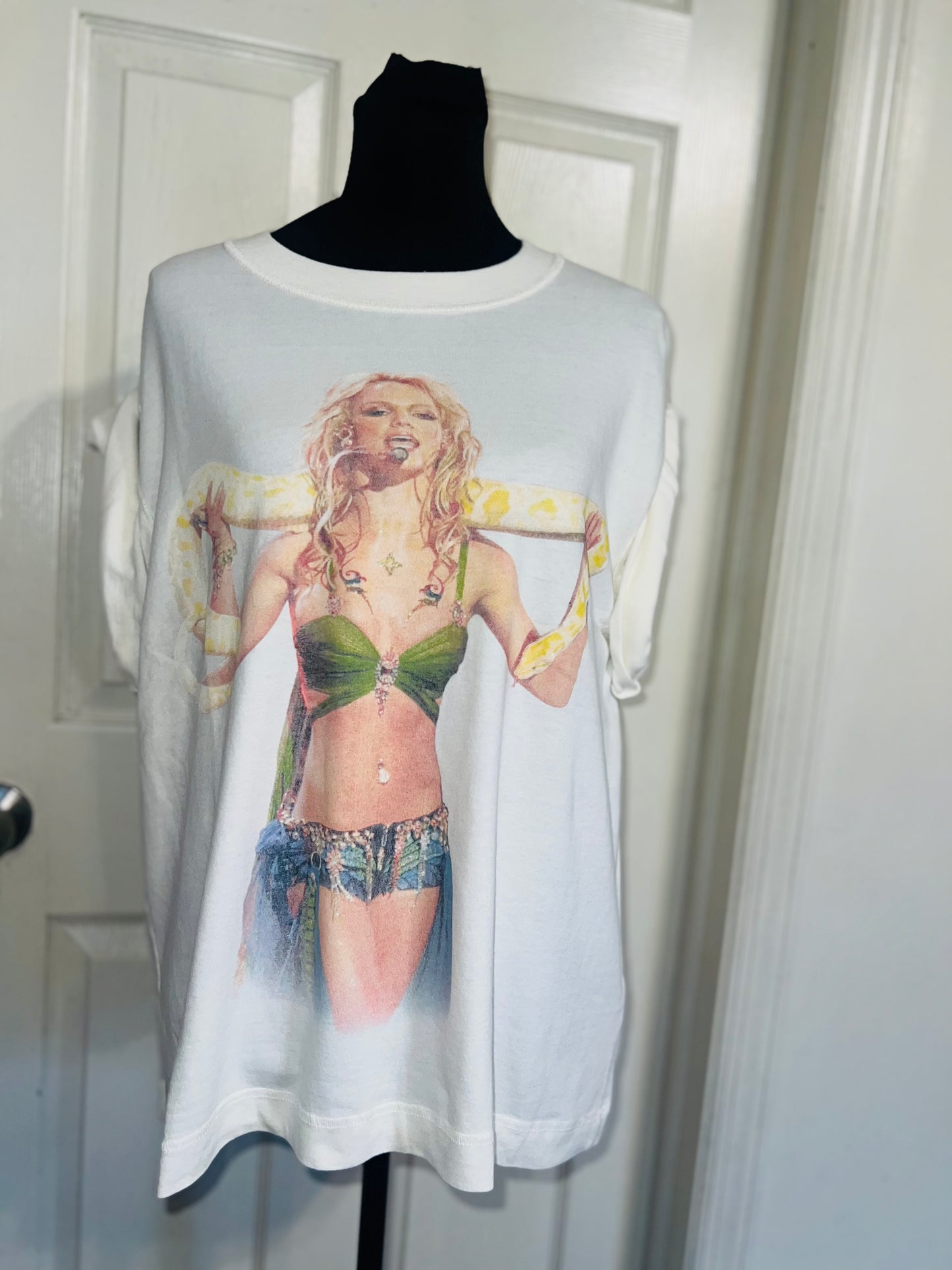Britney Spears Oversized Distressed Tee
