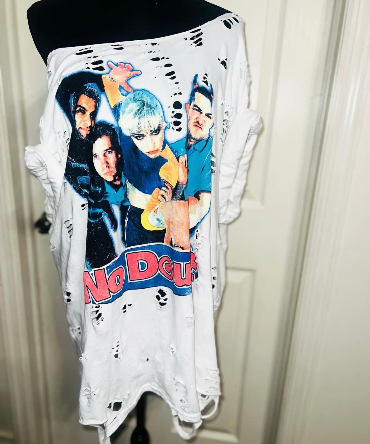 No Doubt Oversized Distressed Tee
