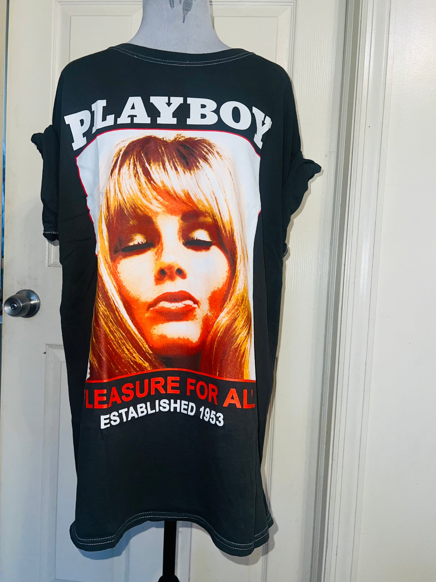 Playboy Oversized Distressed Tee