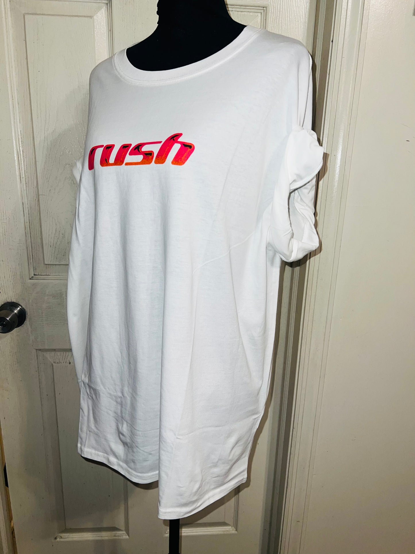 Rush Double Sided Oversized Distressed Tee