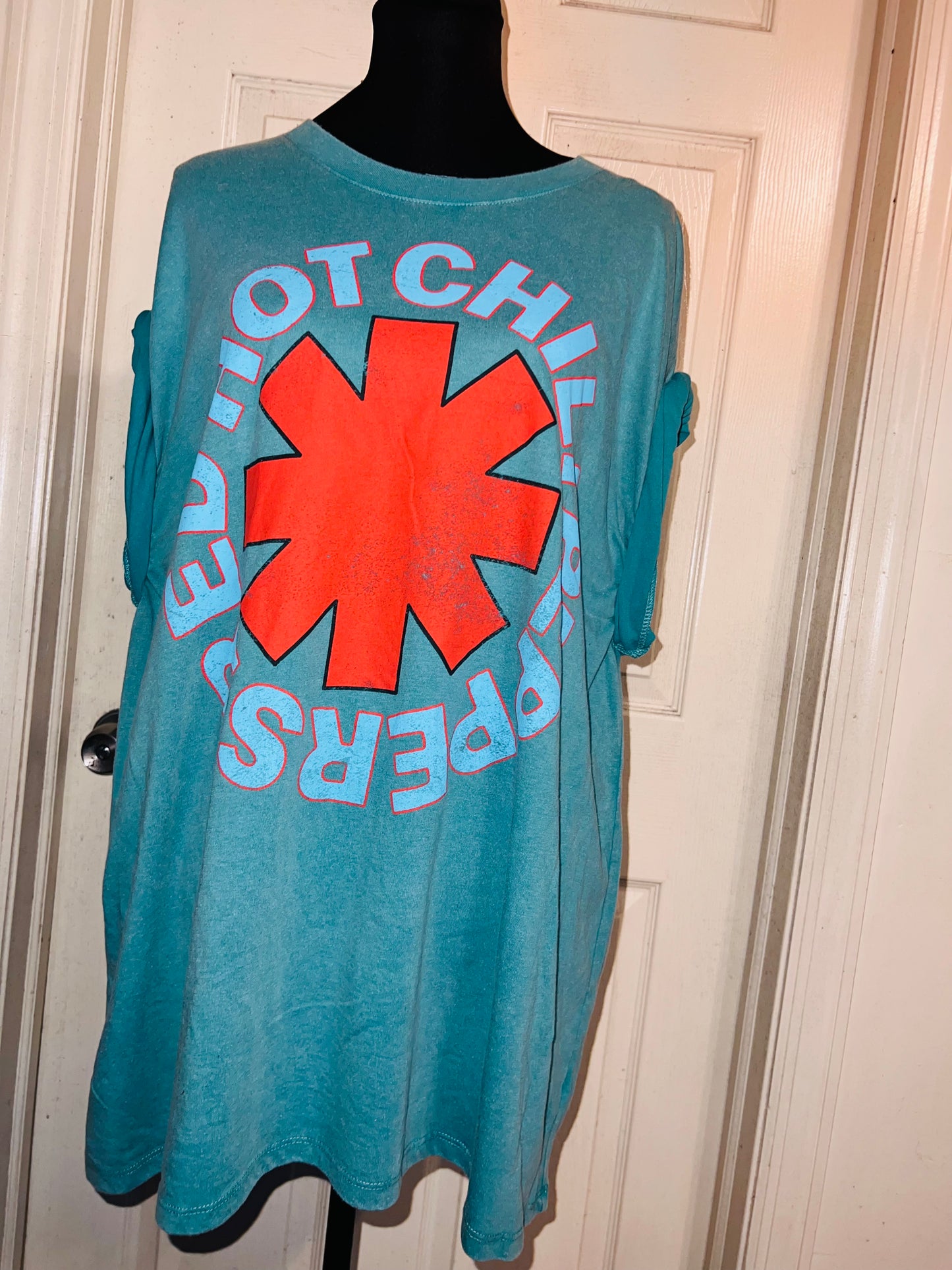 Red Hot Chili Peppers Double Sided Oversized Distressed Tee