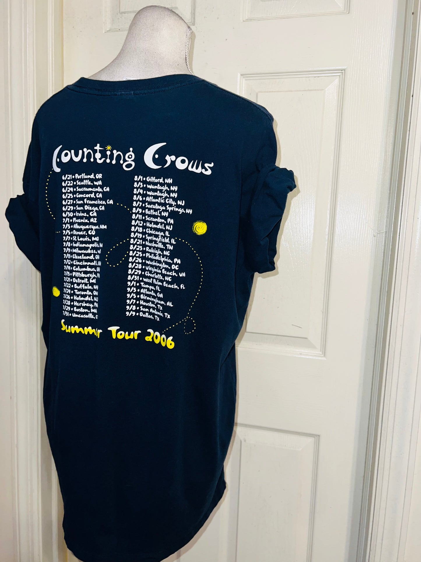 Counting Crows Double Sided Oversized Distressed Tee