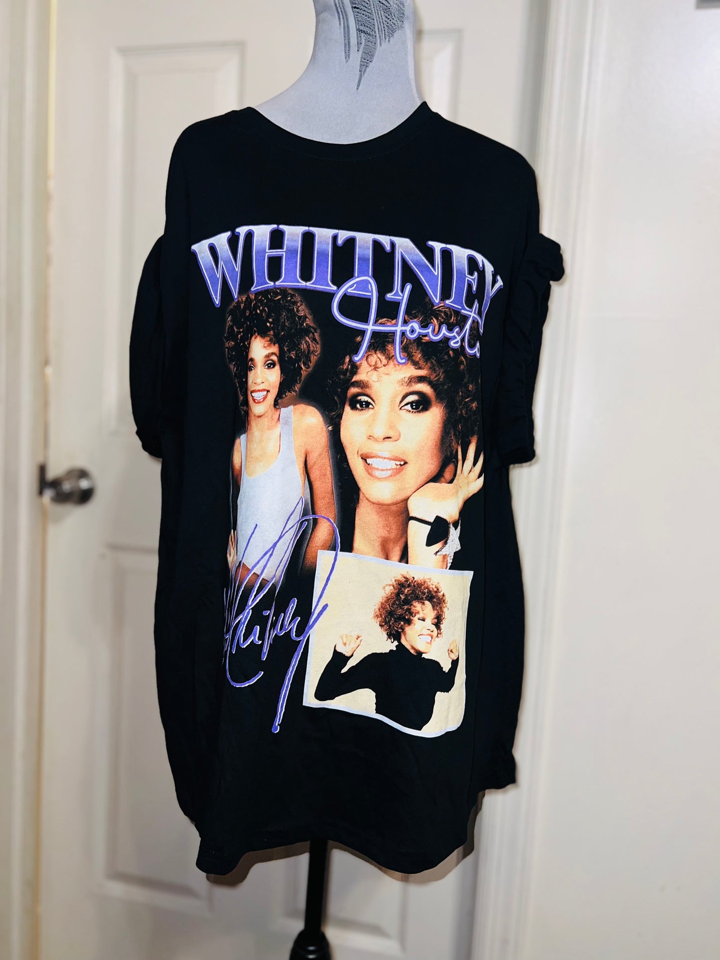 Whitney Houston Oversized Distressed Tee