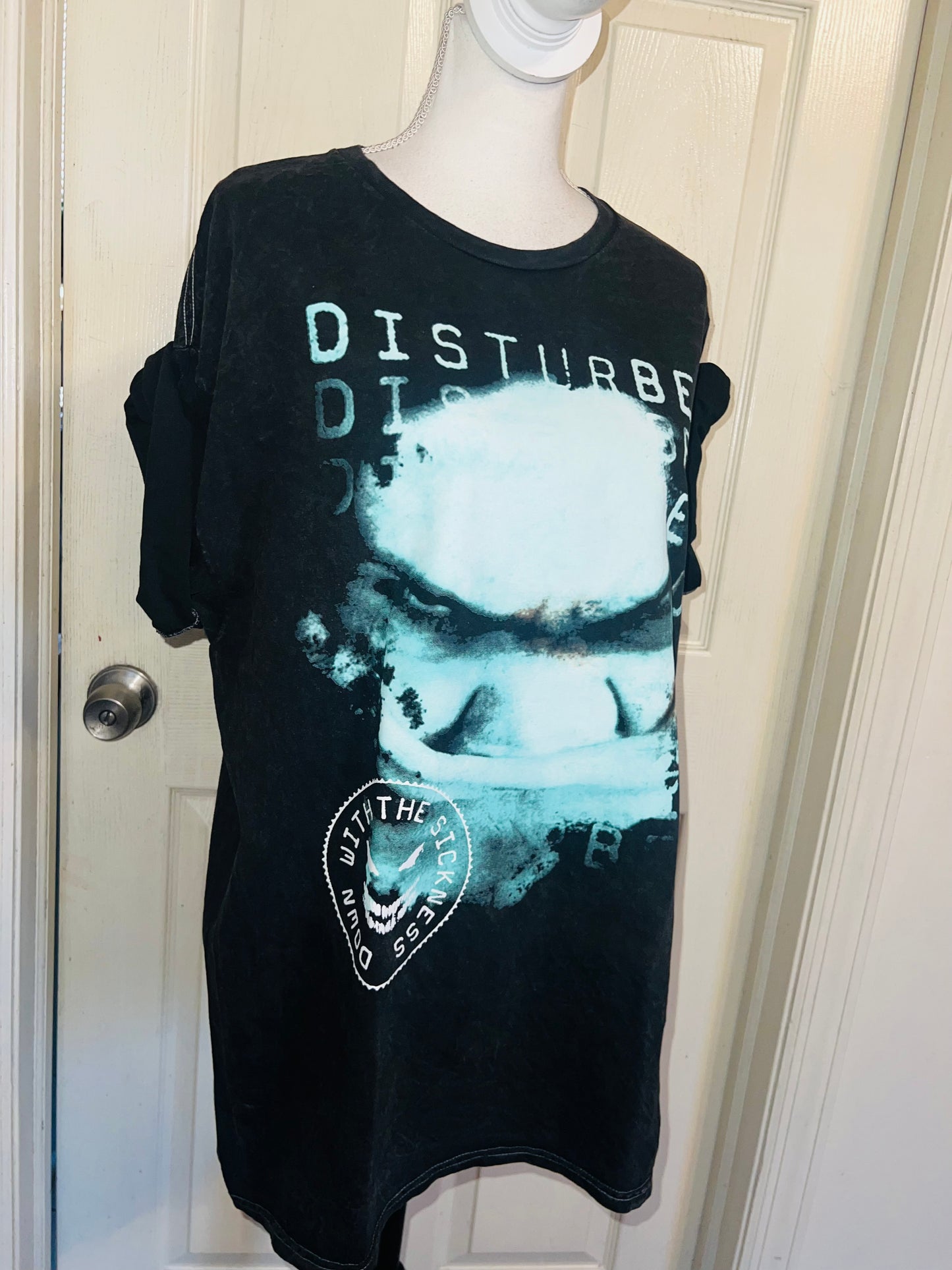 Disturbed Oversized Distressed Tee