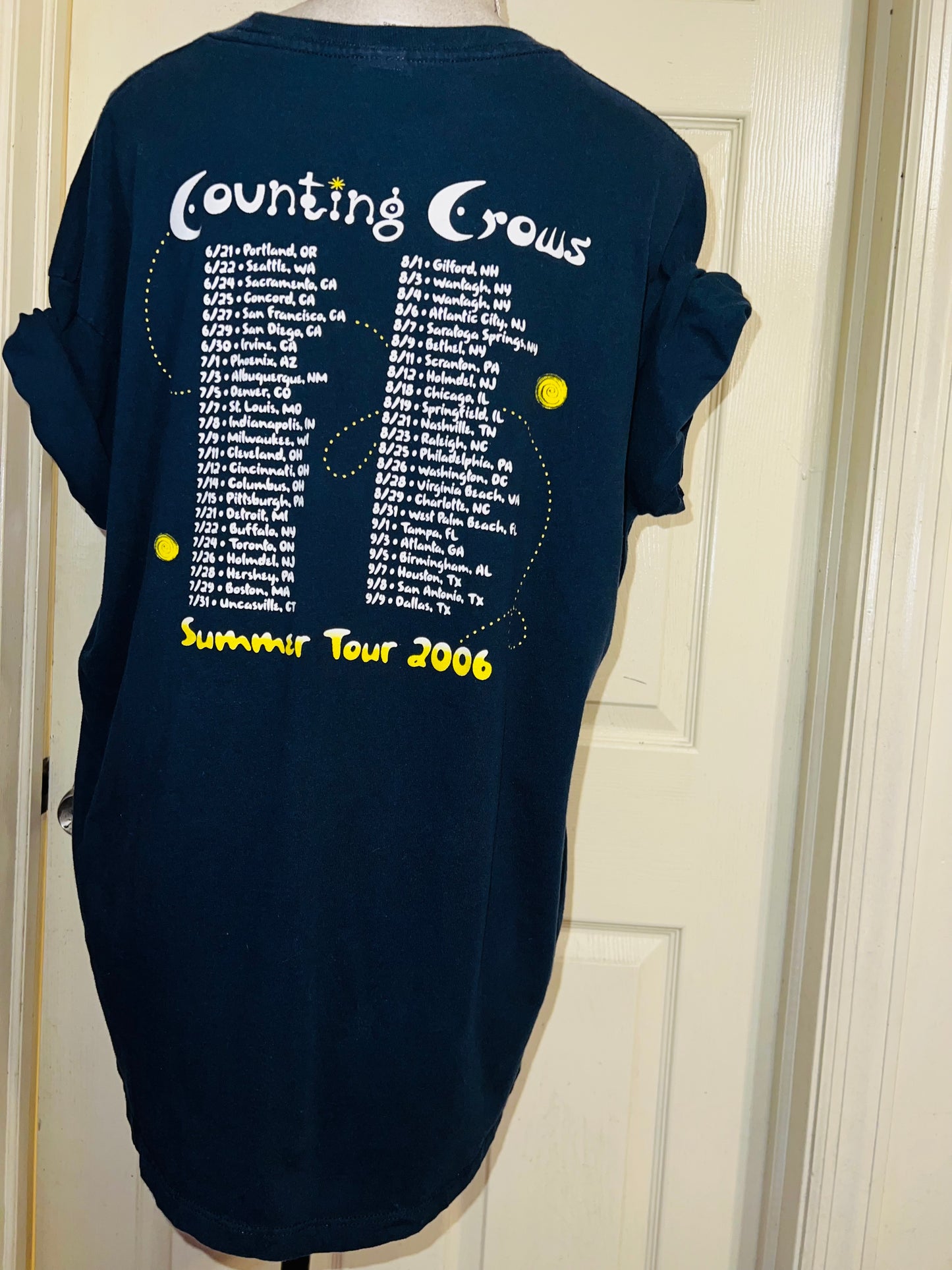 Counting Crows Double Sided Oversized Distressed Tee