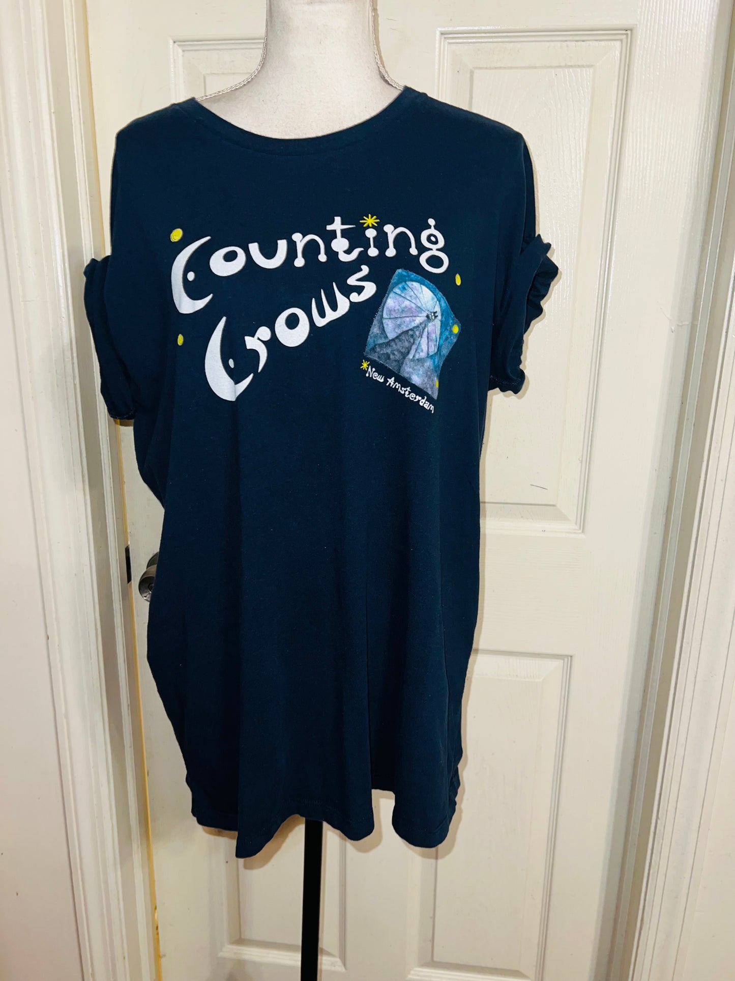 Counting Crows Double Sided Oversized Distressed Tee