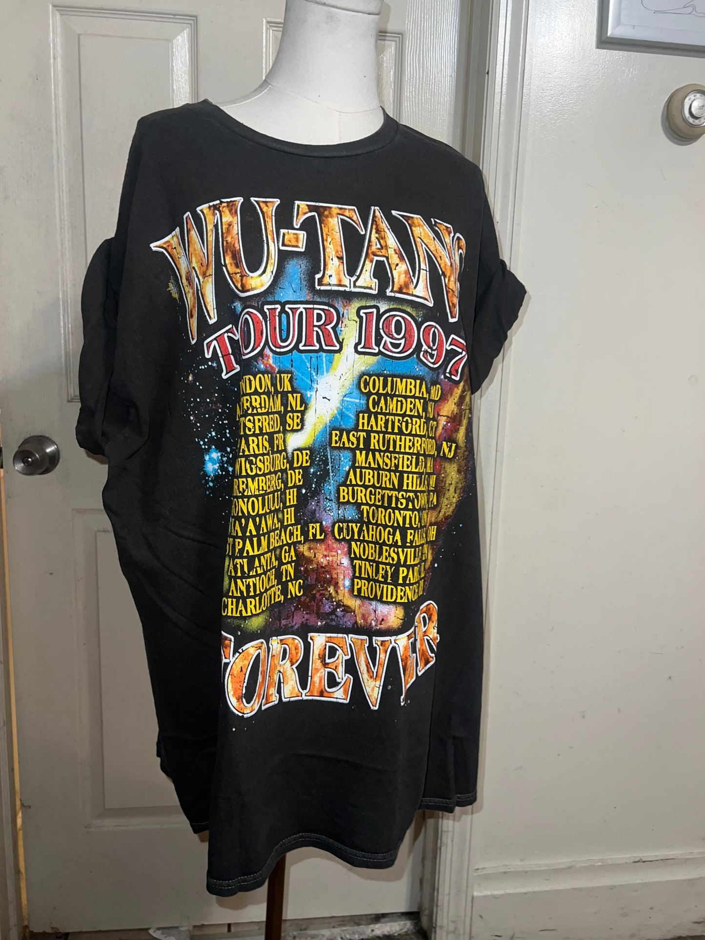 Wu-Tang Clan Tour Oversized Distressed Tee