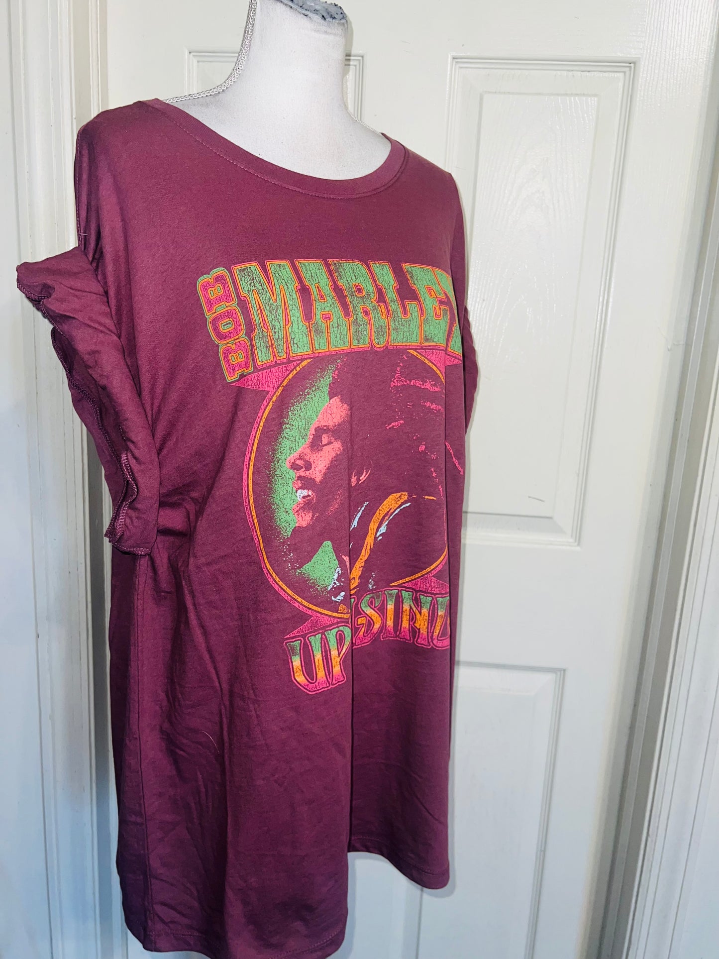 Bob Marley Oversized Distressed Tee