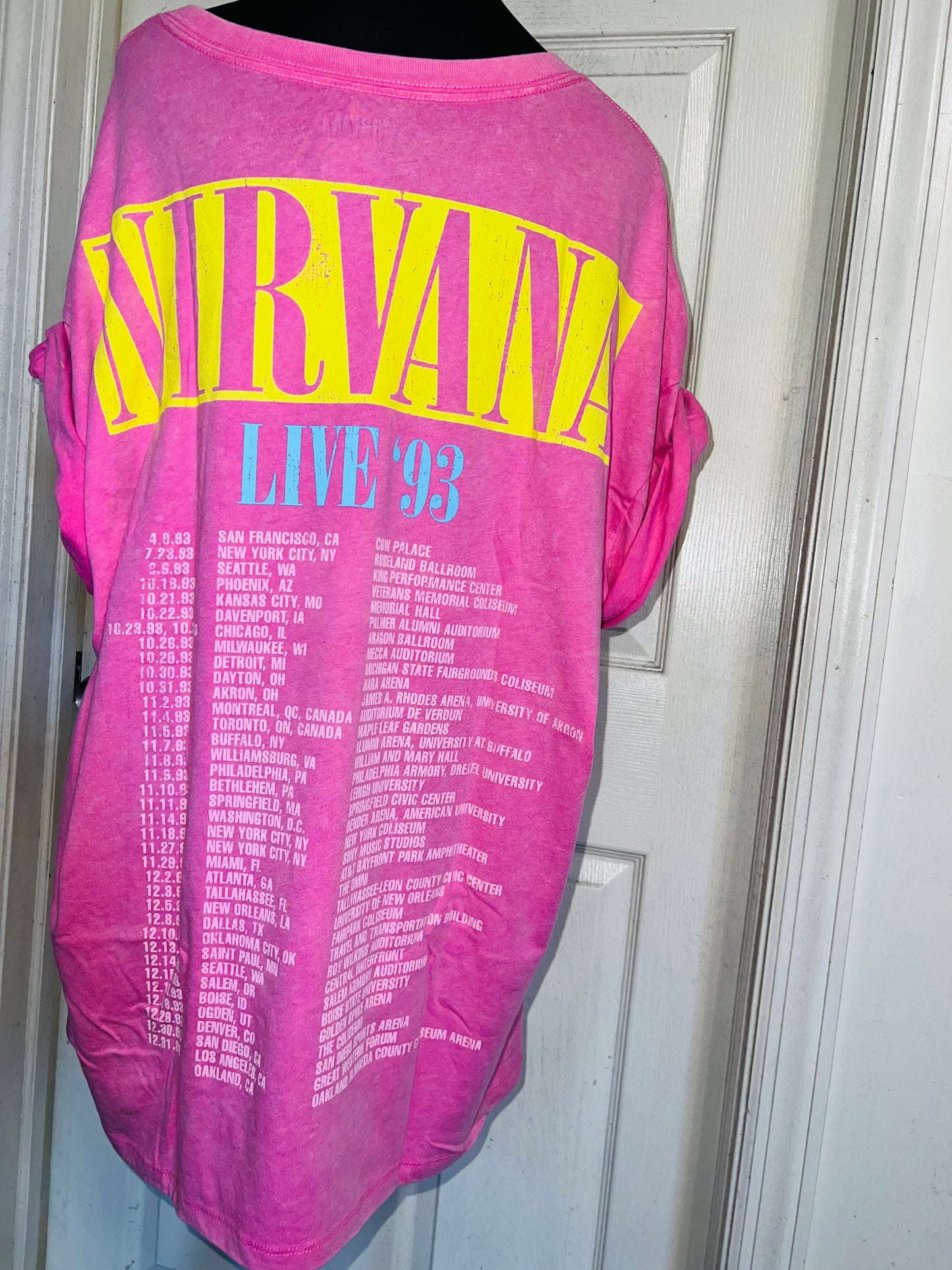 Nirvana Double Sided Oversized Distressed Tee